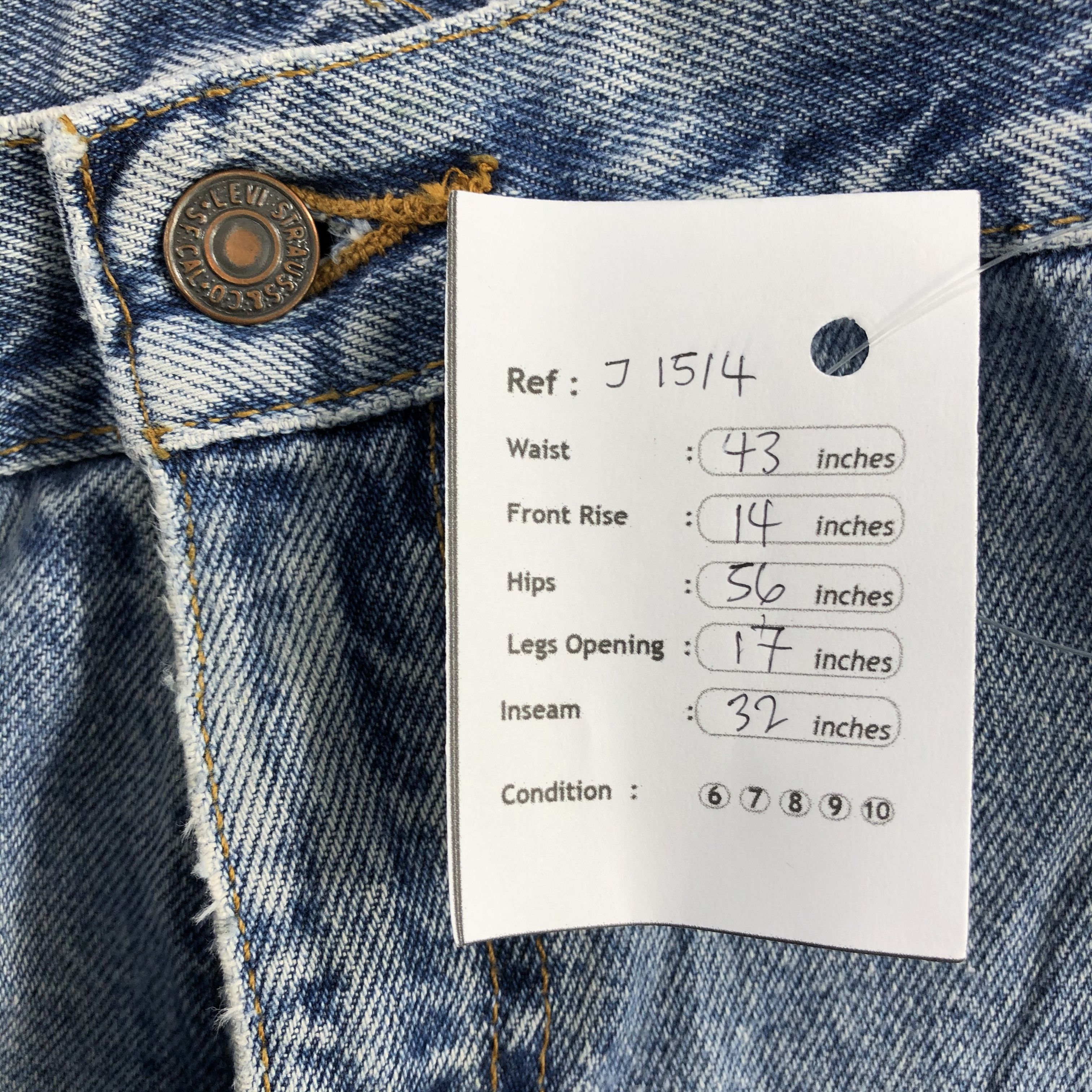 Levi's 90s Vintage Light Wash Levis 545 Jeans-J1514 Size US 43 - 13 Thumbnail