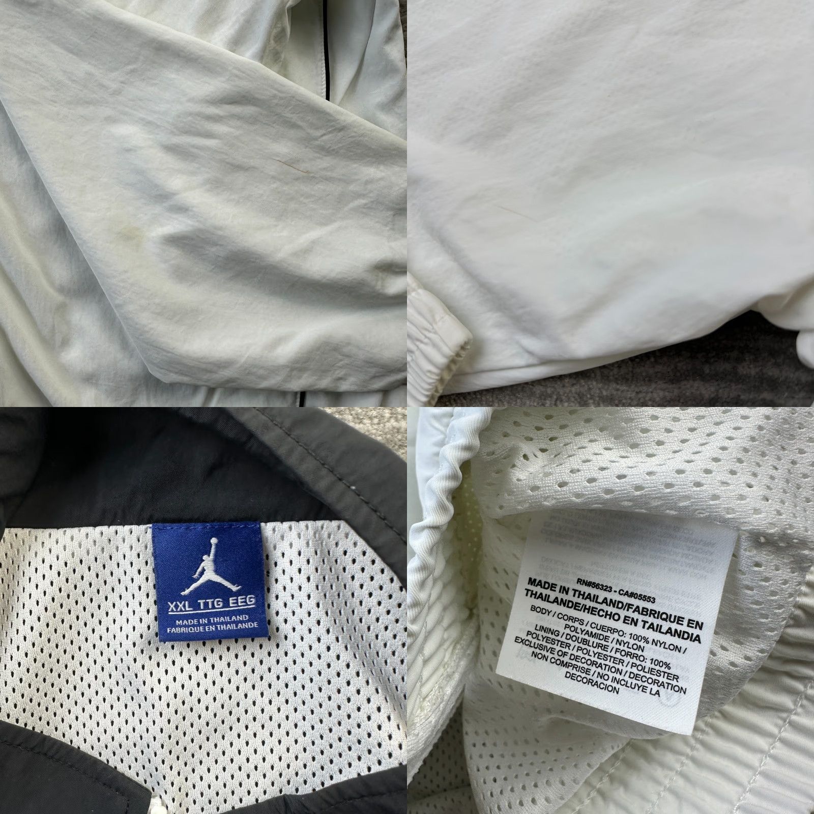Jordan Brand Jordan Jacket White 2XL XXL Track Zip Retro Windbreaker Tinker Hatfield Mens Size US XXL / EU 58 / 5 - 8 Thumbnail