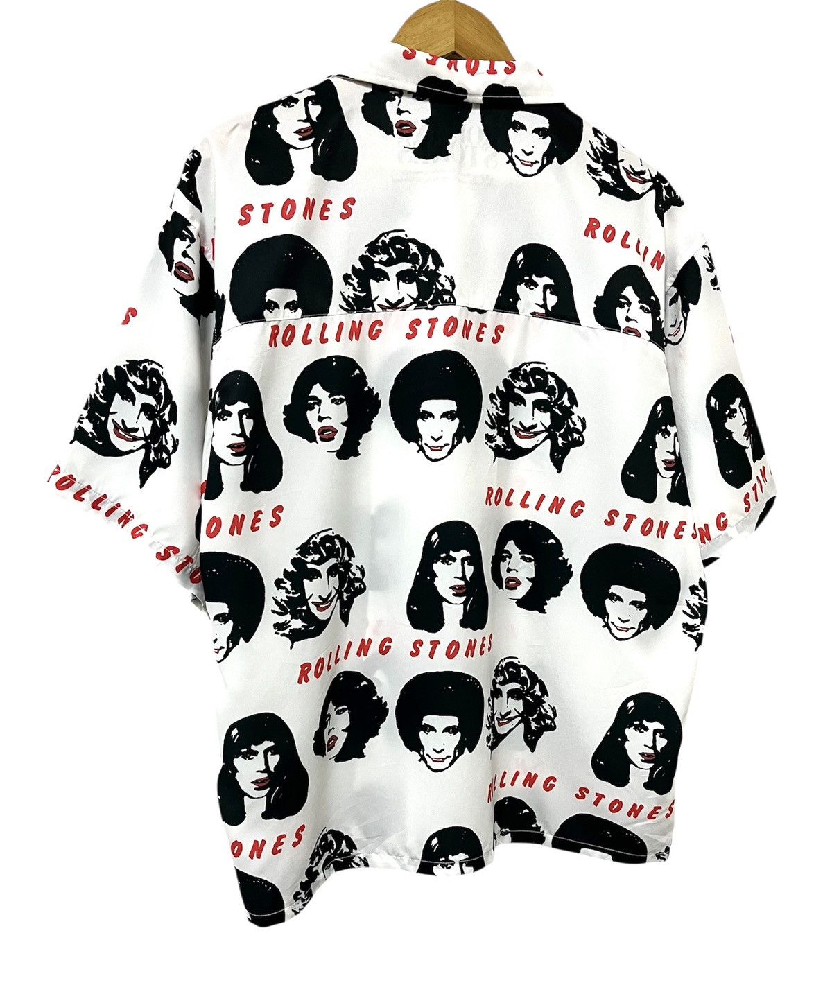 Band Tees THE ROLLING STONES ALL OVER PRINT OPEN COLLAR ALOHA SHIRT Size US XL / EU 56 / 4 - 10 Thumbnail