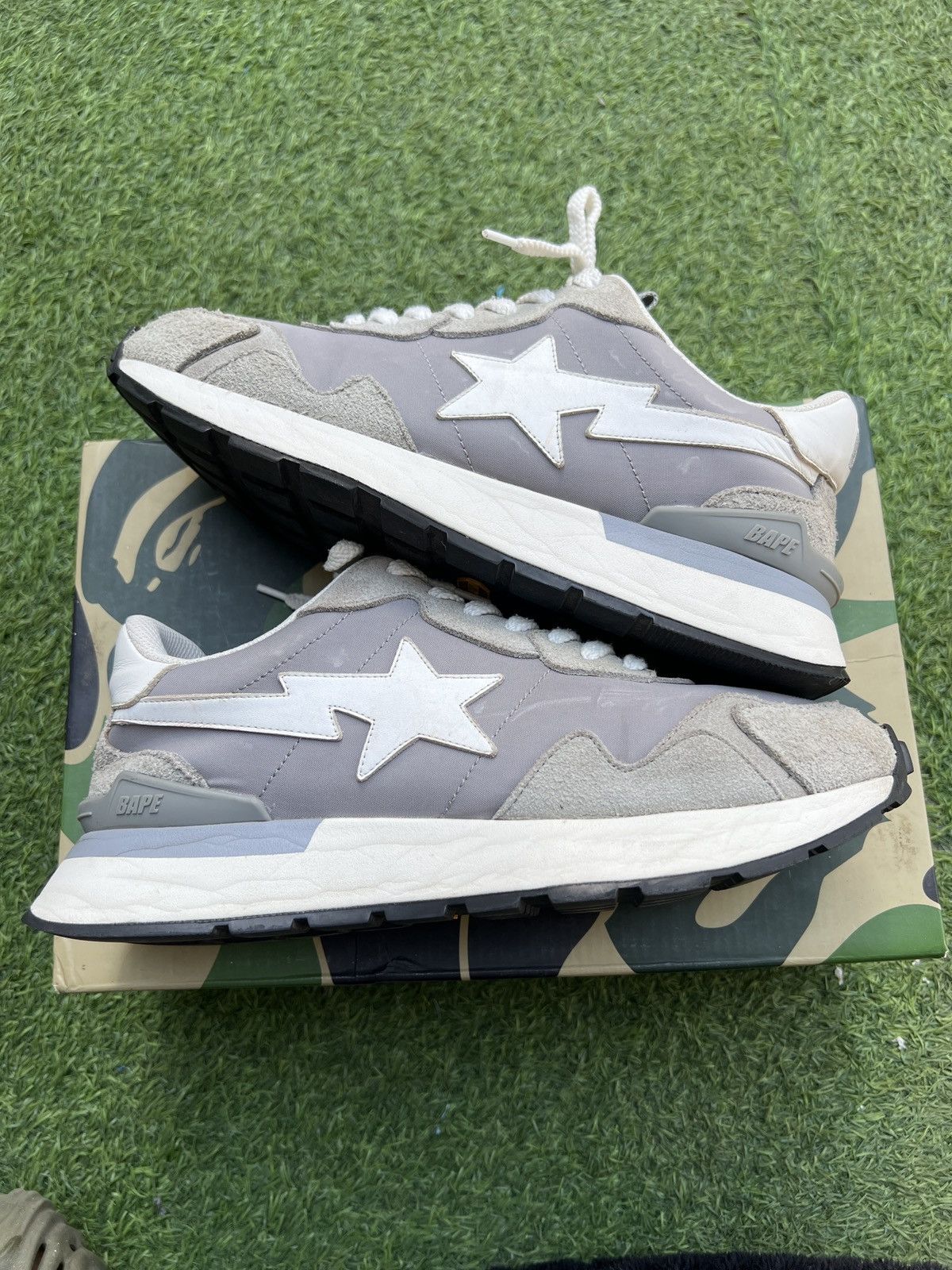 Bape Bape Sta Road Express #1 M2 Grey Size US 10 / EU 43 - 2 Thumbnail