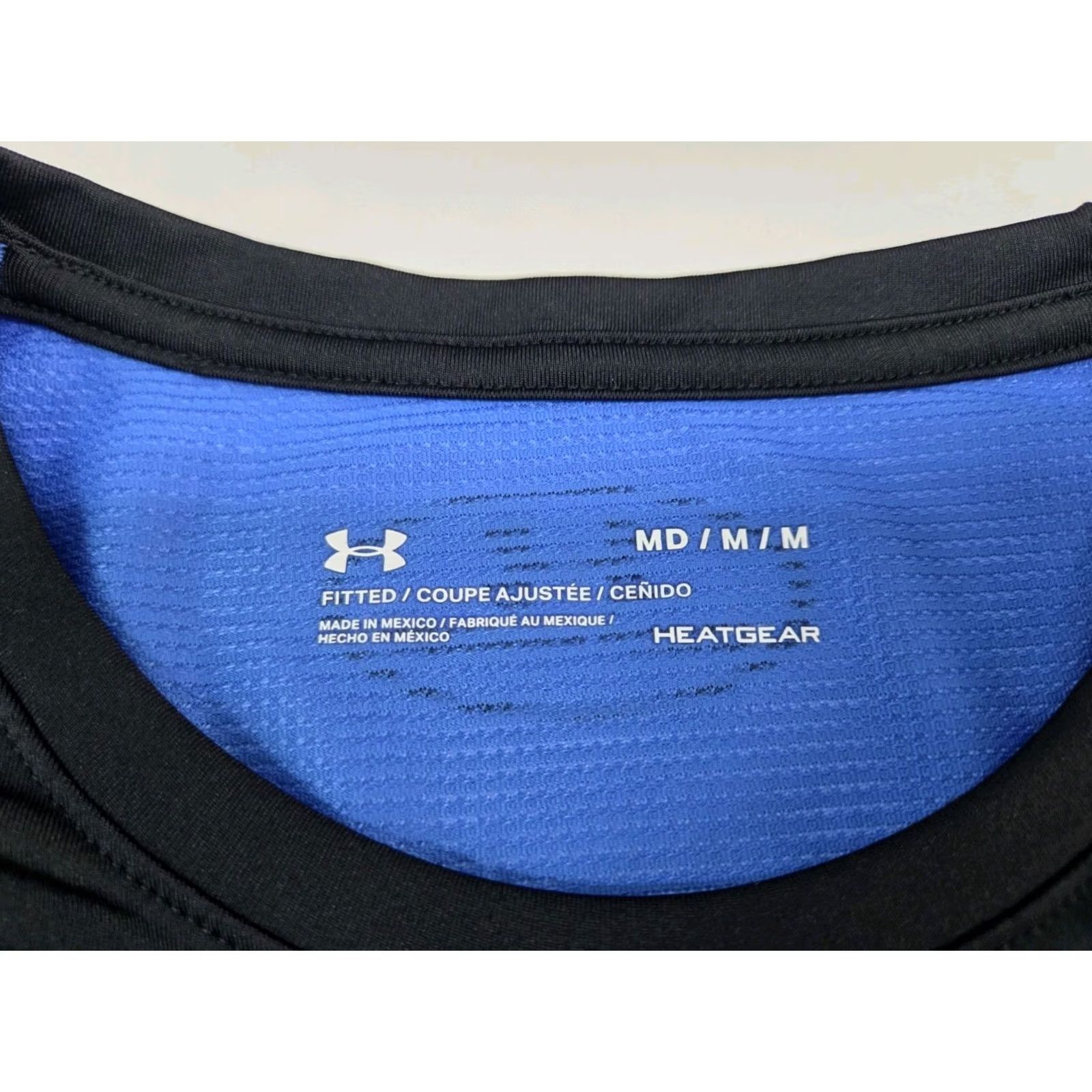 Under Armour Under Armour Mens Fitted 3/4 Sleeve HeatGear Shirt Blue/Black M Size US M / EU 48-50 / 2 - 3 Thumbnail