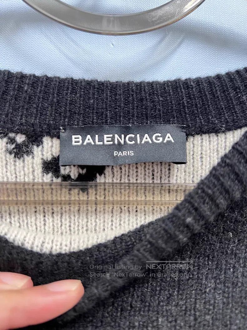Balenciaga Balenciaga Full Print Barrage Sweater Size US XS / EU 42 / 0 - 4 Thumbnail