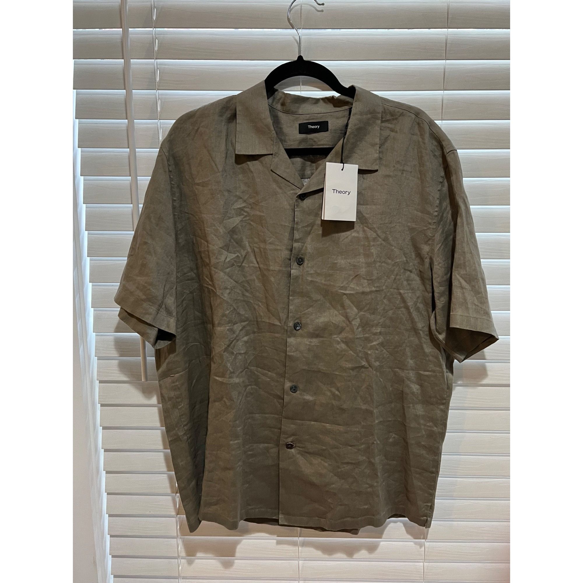 Theory Theory 100% Linen Short Sleeve Button Up Shirt NWT - Size XL Size US XL / EU 56 / 4 - 1 Thumbnail