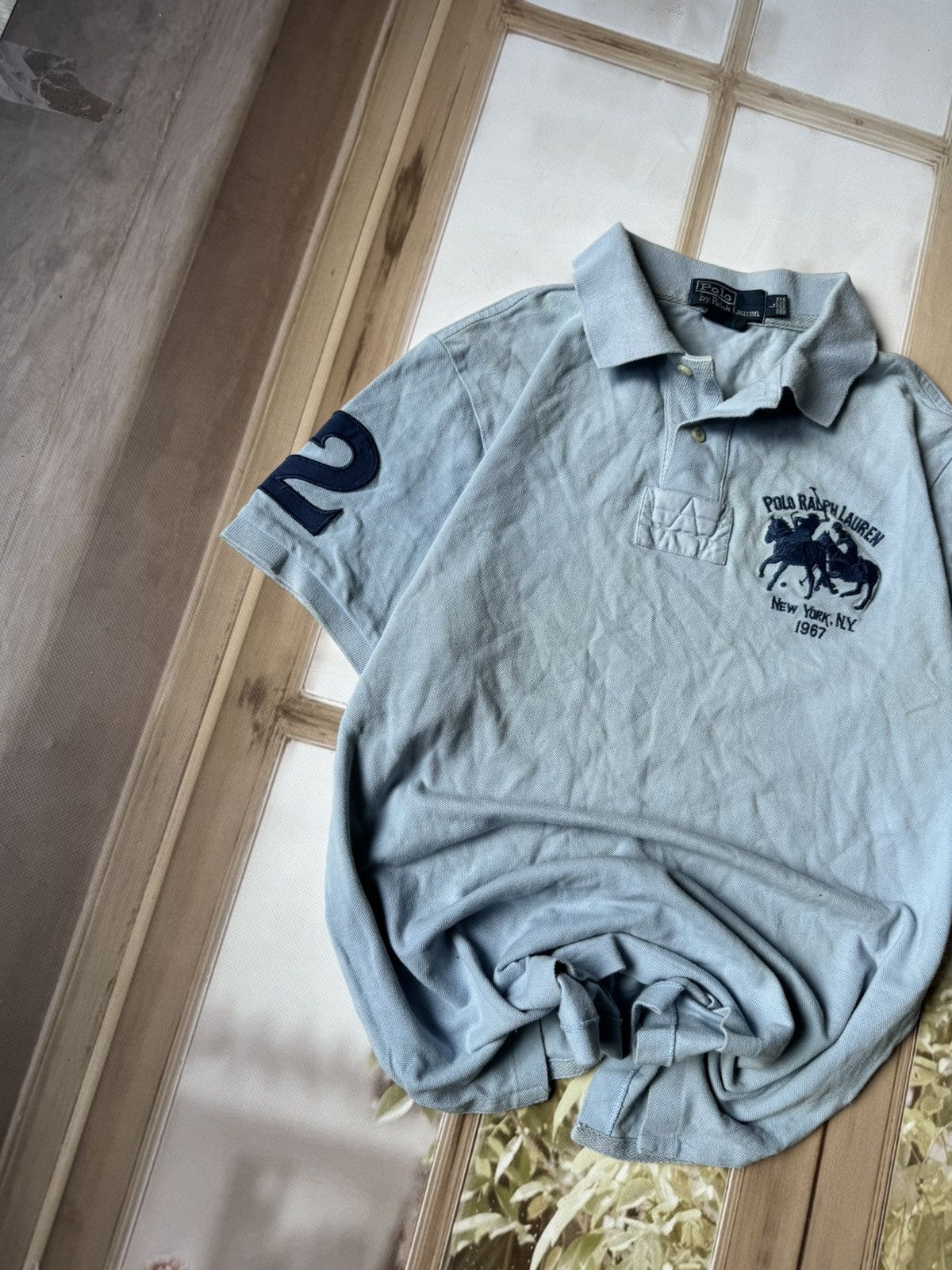 Polo Ralph Lauren Vintage Polo Ralph Lauren "New York 1967 Big Pony Polo Shirt Size US L / EU 52-54 / 3 - 2 Thumbnail