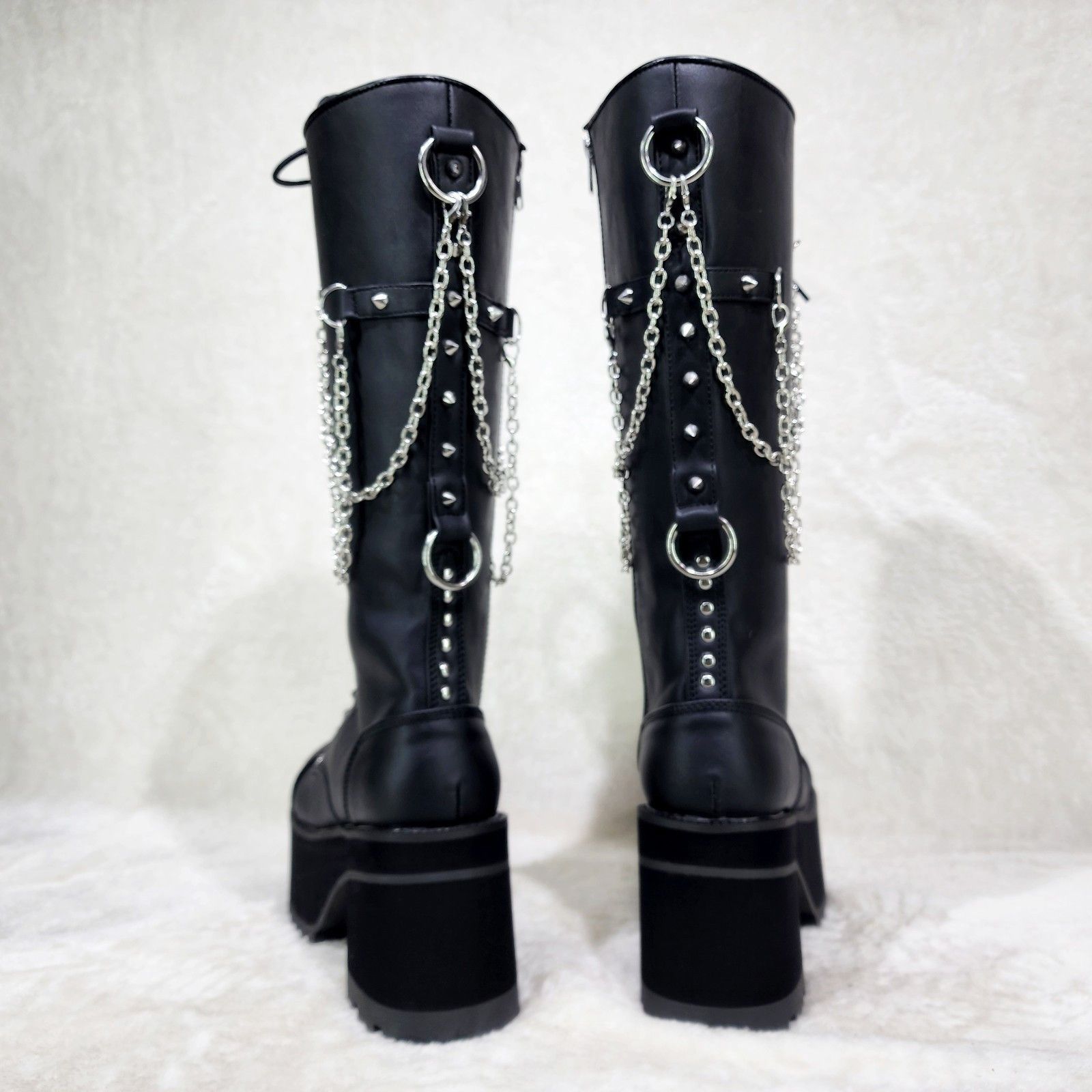 Demonia Cult DEMONIA Ranger 303 Goth Lumberjack Biker Mens Platform Knee Size US 13 / EU 46 - 3 Thumbnail