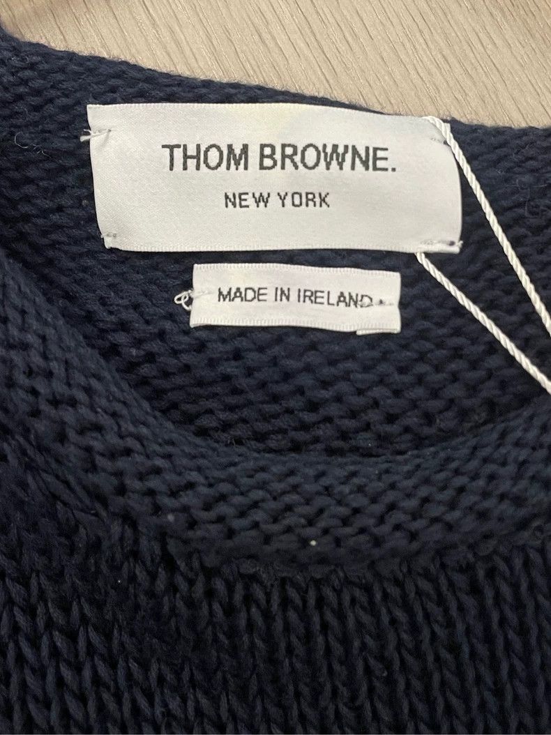 Thom Browne Thom browne Dolphin show four-striped knitted round-neck sw Size US M / EU 48-50 / 2 - 5 Thumbnail
