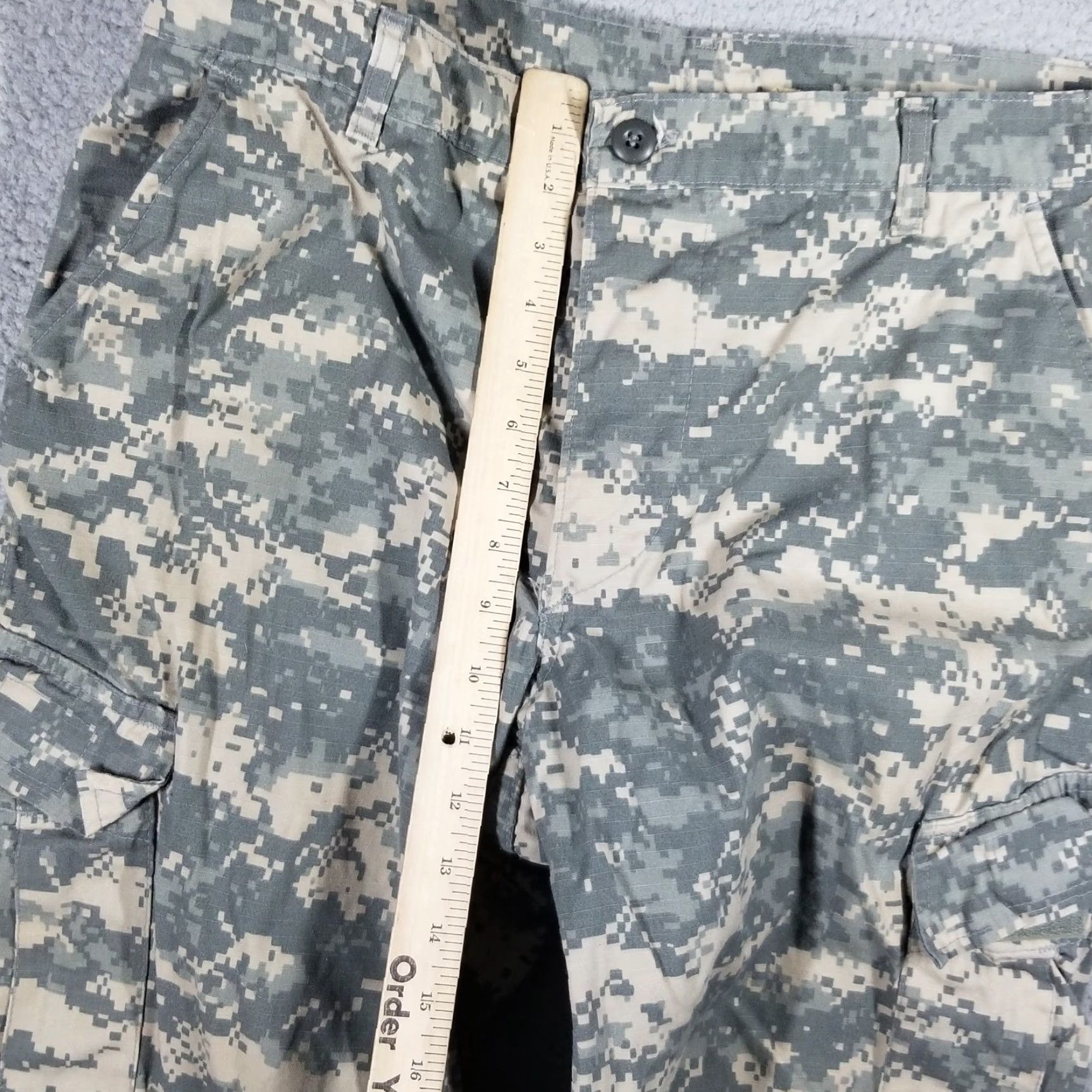 Vintage VINTAGE Army ACU Pants Mens Medium Short Camouflage Ripstop Cargo Military Tactical Men Size US 31 - 4 Thumbnail