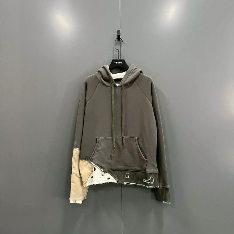 Greg Lauren greg lauren size 2 Color blocked long sleeved patchwork hoo Size US M / EU 48-50 / 2 - 1 Thumbnail