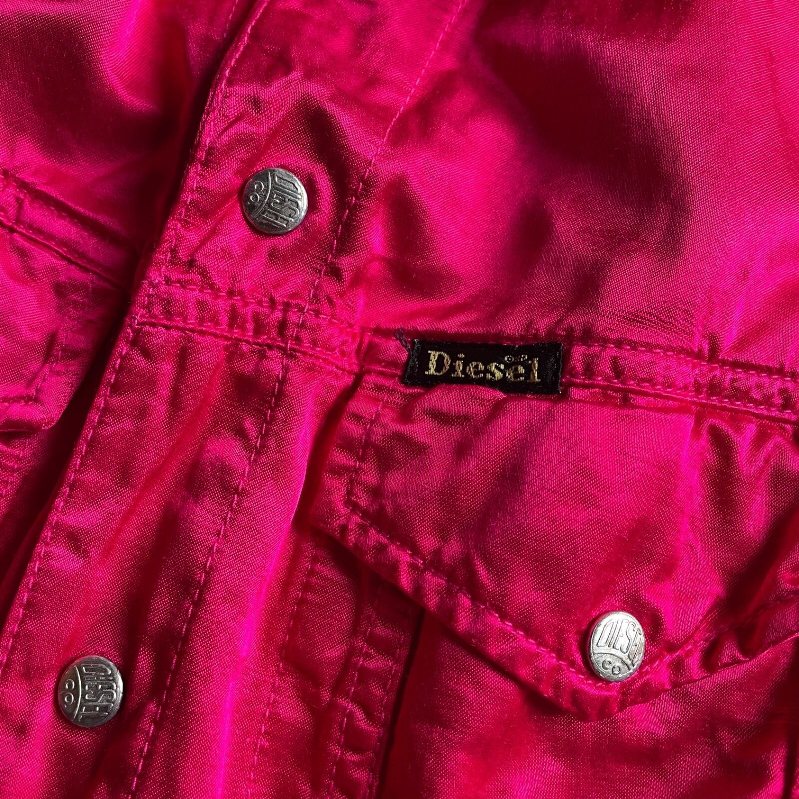 Diesel Diesel Vintage Hot Pink Sleeveless Snap Button Dress 9304AC Size S / US 4 / IT 40 - 4 Thumbnail