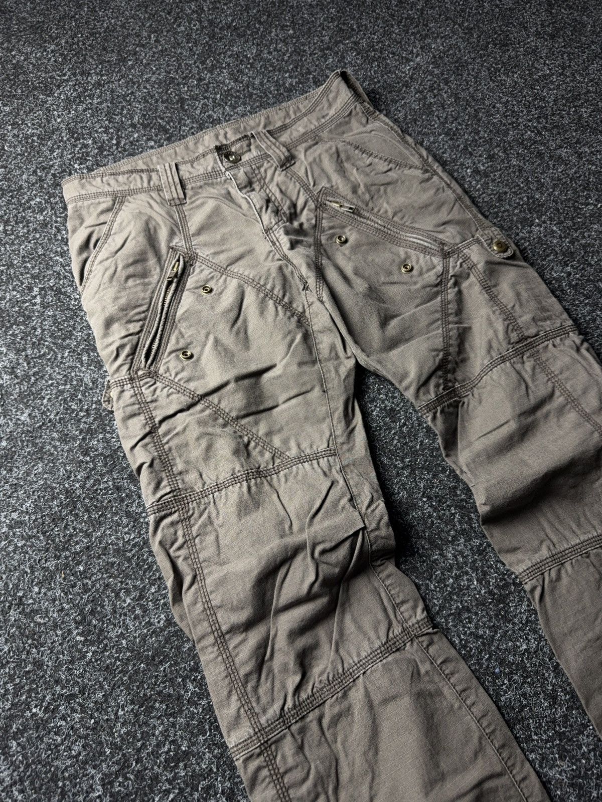 Japanese Brand Japanese 00s Y2K Women’s Aviator Cargo Pants Multi Pocket Size 28" / US 6 / IT 42 - 6 Thumbnail
