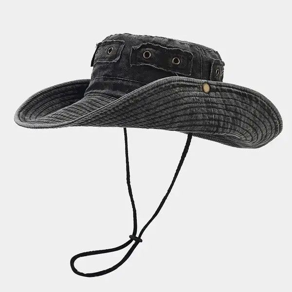 VIBE Outdoor Retro Bucket Sun Cap Hat Panama y2k Size ONE SIZE - 1 Thumbnail