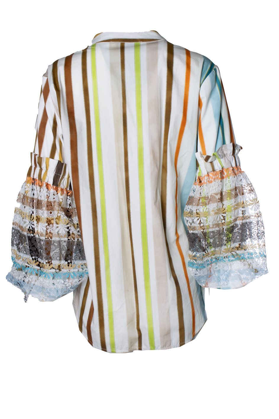Other Silvia Tcherassi, Nuru striped puff-sleeve blouse Size M / US 6-8 / IT 42-44 - 3 Thumbnail