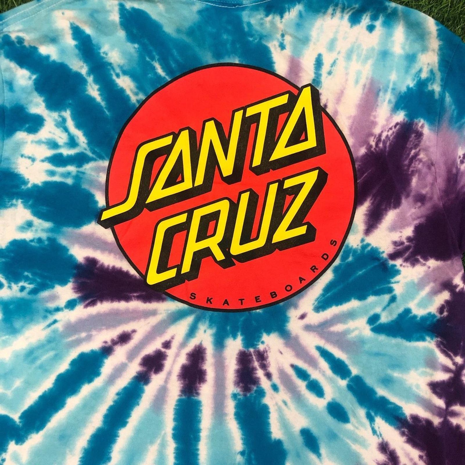 Santa Cruz Skateboards Blue/Purple Tie-Dye Santa Cruz Graphic Long Sleeve Size US M / EU 48-50 / 2 - 3 Thumbnail