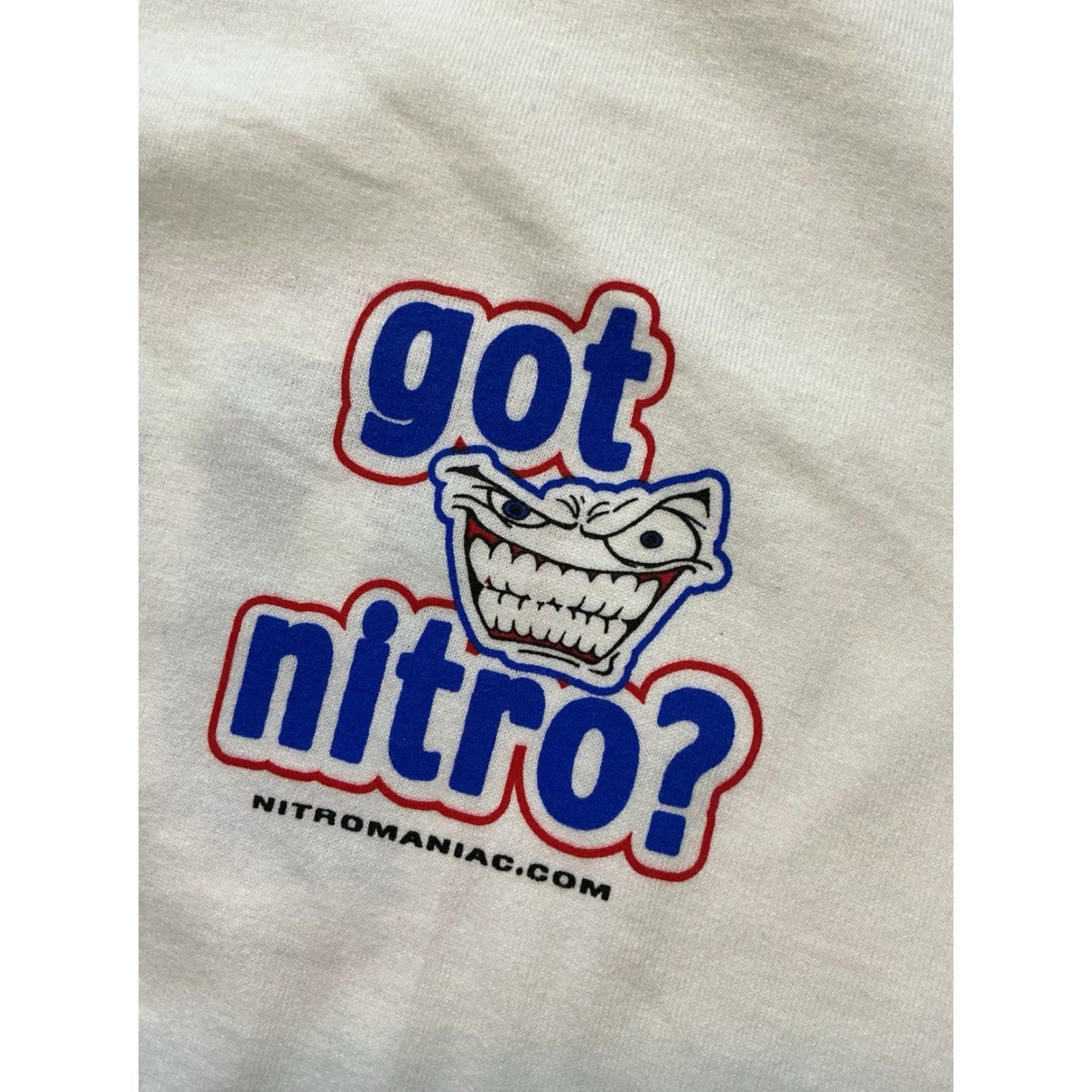 Fruit Of The Loom VINTAGE Nitro Maniac “Got Nitro?” Racing Pit Crew White Graphic S/S T-Shirt XL Mens Shirt Size US XL / EU 56 / 4 - 7 Thumbnail
