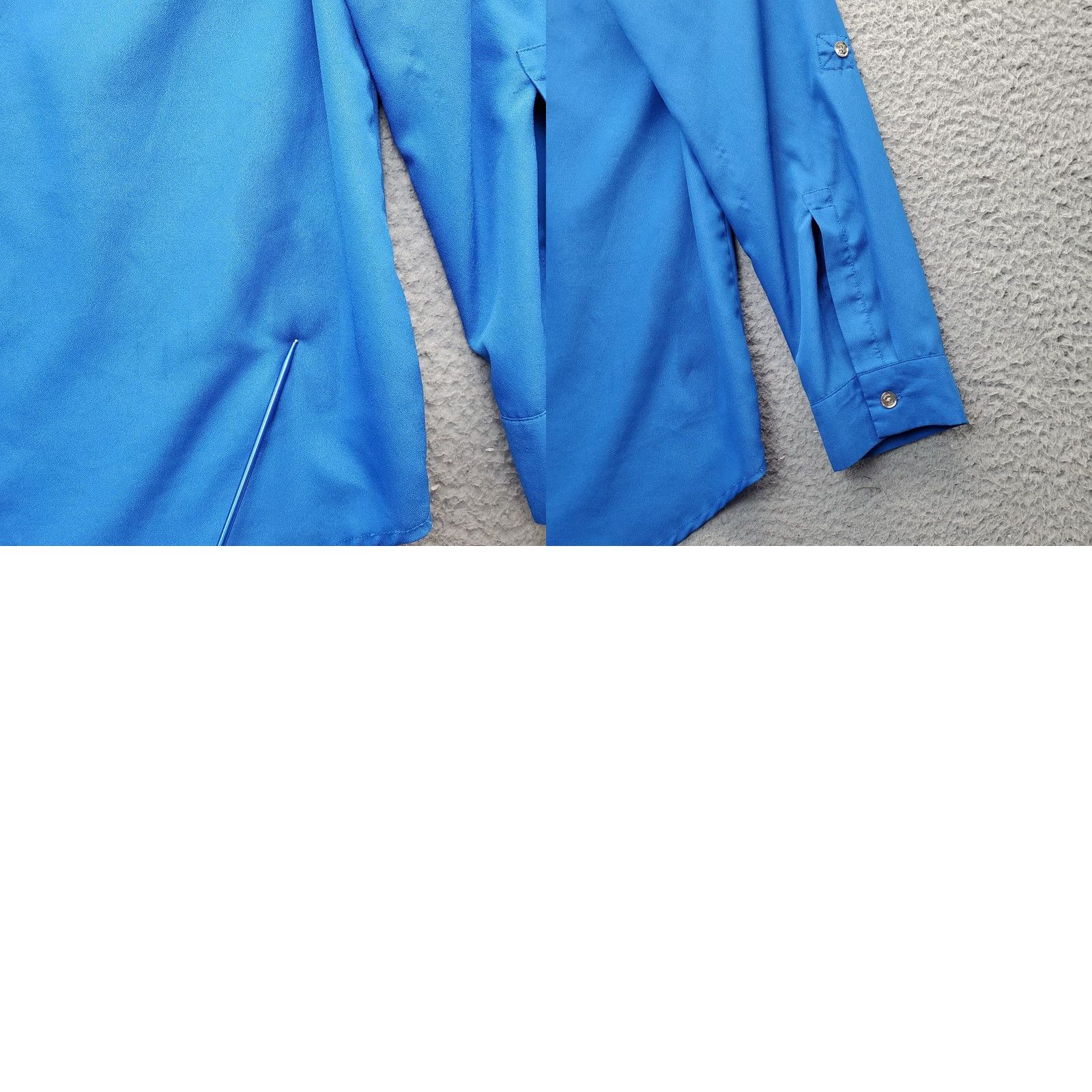 Michael Kors Michael Kors Blouse Womens Large Blue Pleated Roll Tab Long Sleeve 1/2 Zip Shirt Womens Size L Mockups Size L / US 10 / IT 46 - 8 Thumbnail