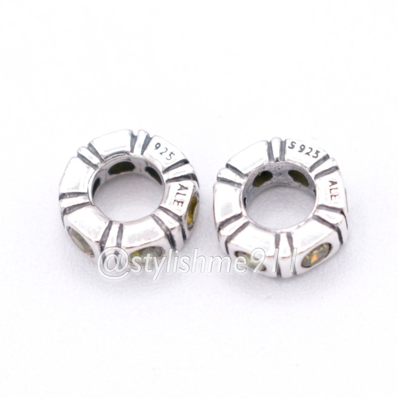 pandora Two Authentic Pandora Trinity Green CZ Spacers - 790368GCZ Size ONE SIZE - 9 Thumbnail