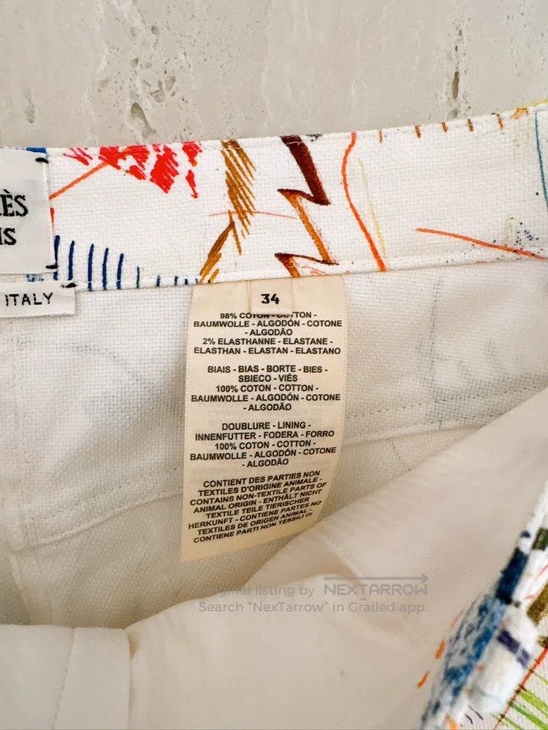 Hermes Hermes Colorful Graffiti Denim Shorts Size 42" / US 20 - 9 Thumbnail