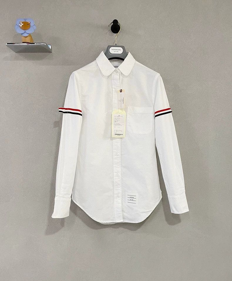 Thom Browne White long-sleeved shirt