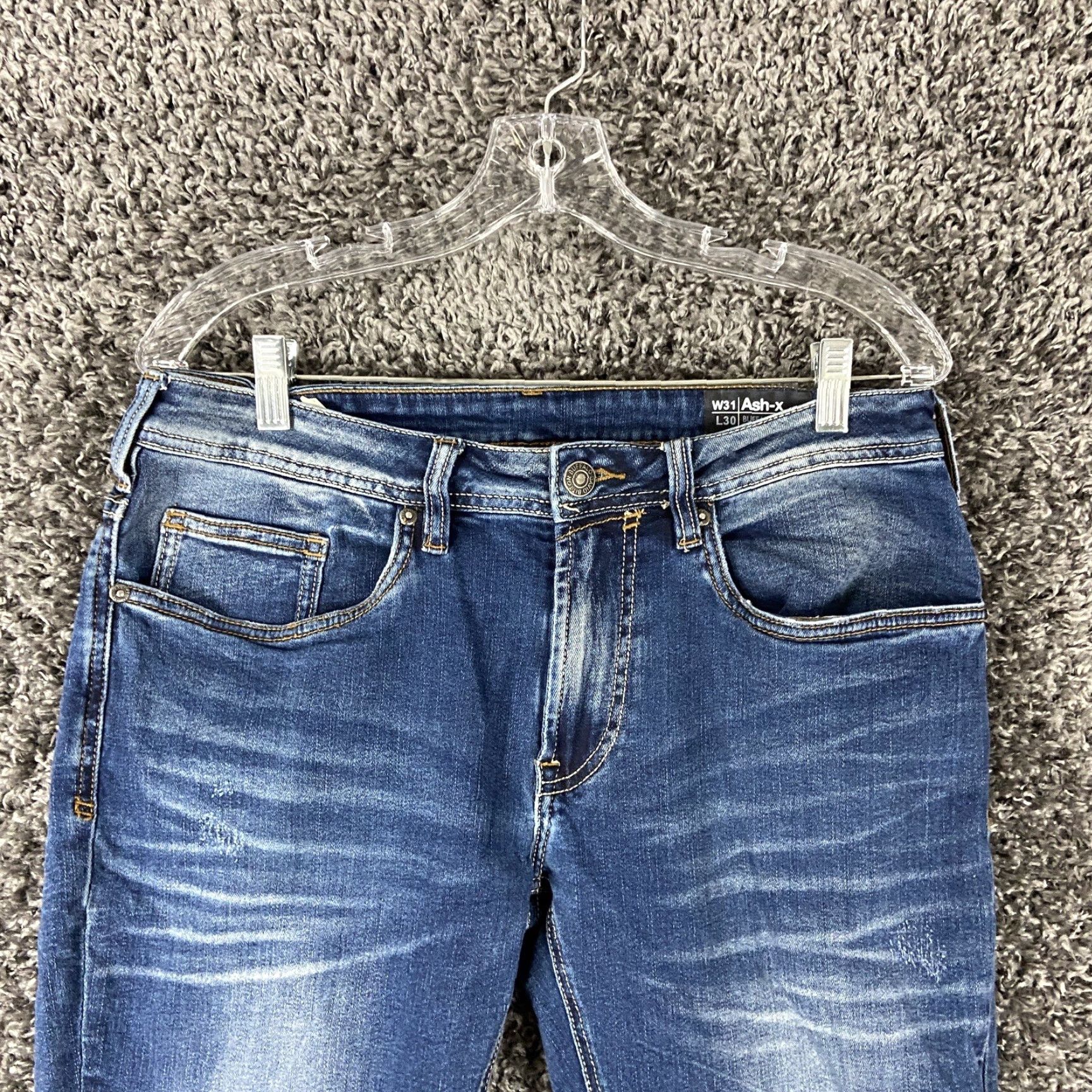 Buffalo David Bitton VINTAGE? No. Buffalo David Bitton Jeans Slim Stretch Ash-X Women’s 31 Blue Distressed - Jeans - Adult Women Size 24" / US 00 / IT 34 - 6 Thumbnail
