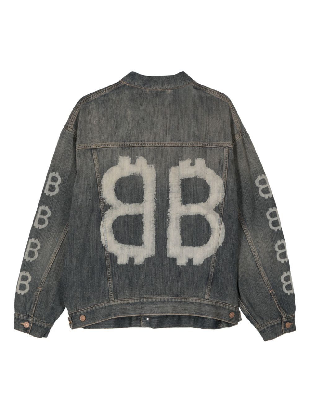 Balenciaga o1w1db11025 Crypto Large Fit Jacket in Blue Size US S / EU 44-46 / 1 - 2 Thumbnail