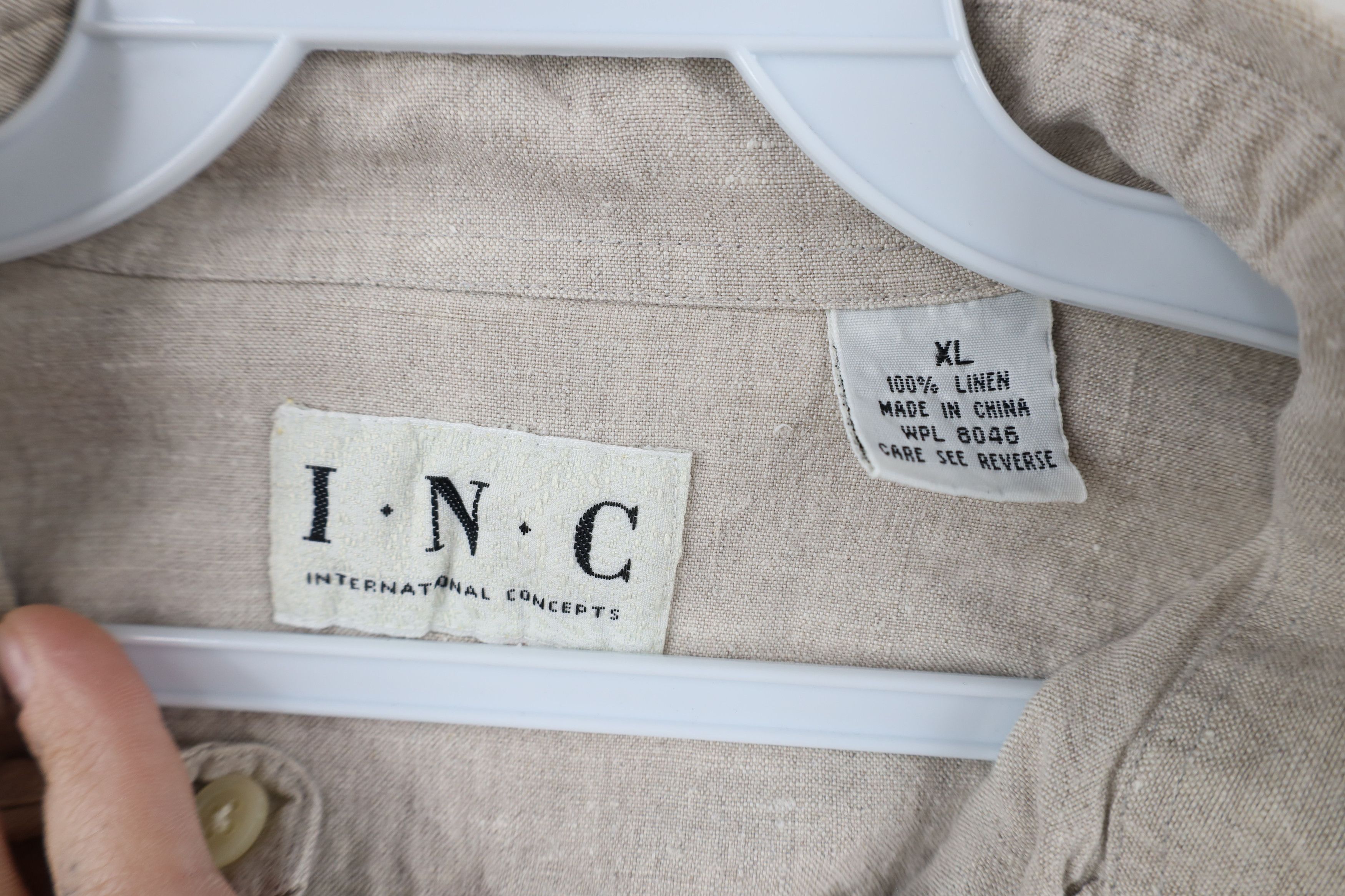 Vintage Vintage 90s Streetwear Collared Button Down Shirt Beige Size US XL / EU 56 / 4 - 9 Thumbnail