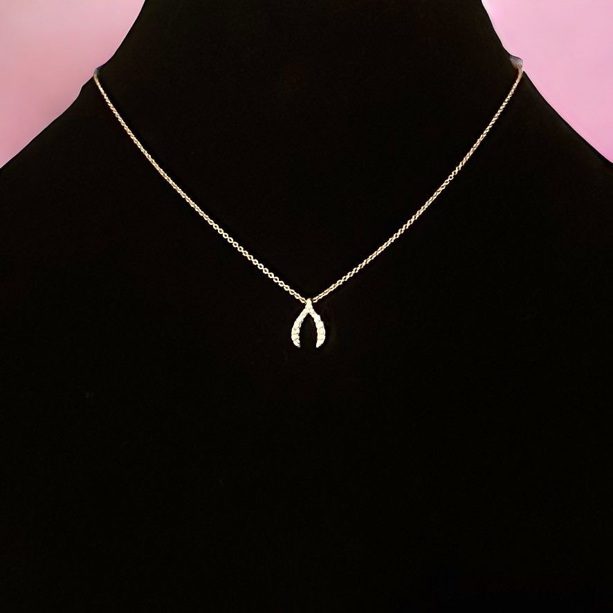 Other Spartina Sea La Vie paved wishbone pendant necklace Size ONE SIZE - 1 Thumbnail