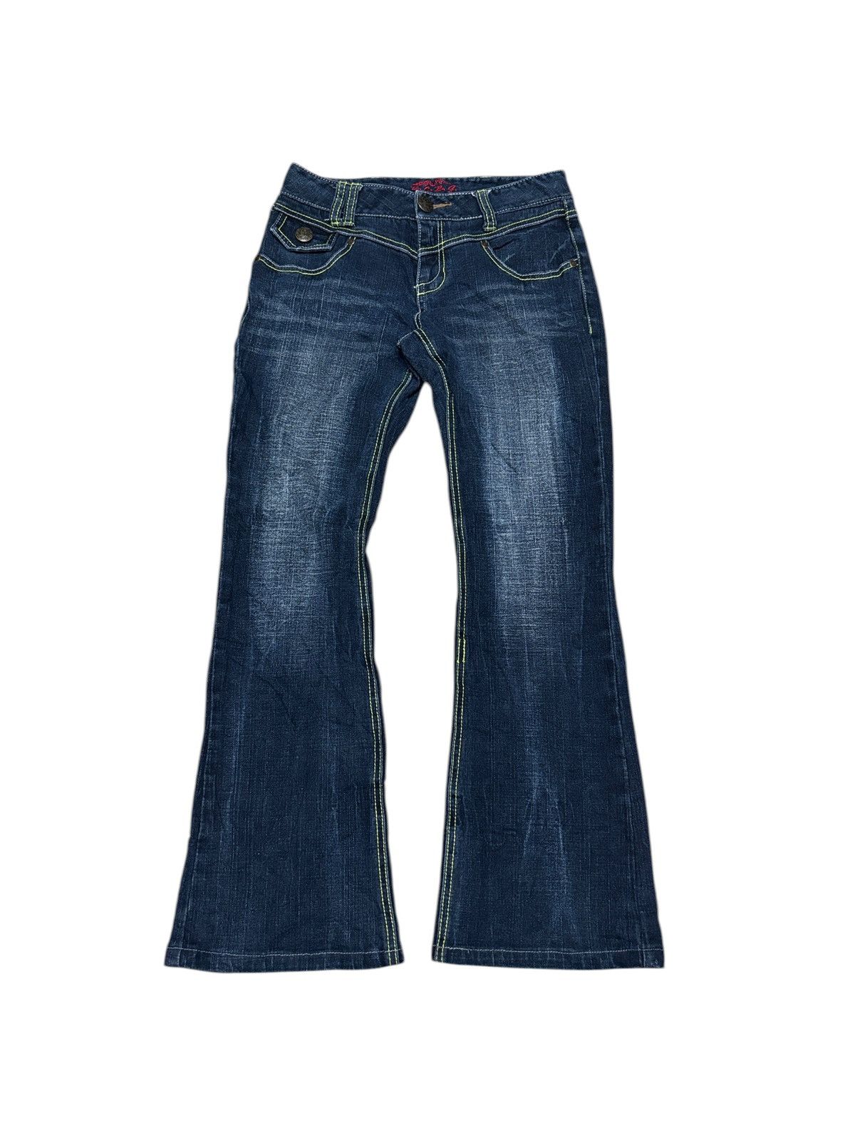 BCBGeneration Y2K BCBG Flare Bootcut Denim Jeans Size 28" / US 6 / IT 42 - 2 Thumbnail