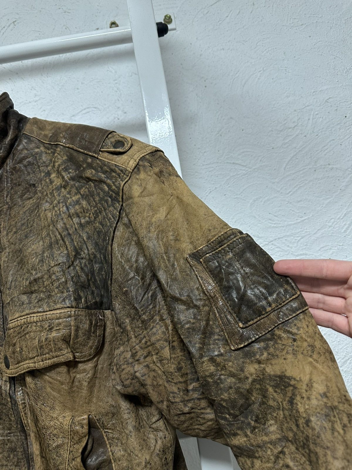 Alpha Industries Avant-Garde Oversized Vintage Leather Jacket L Size Size US L / EU 52-54 / 3 - 4 Thumbnail