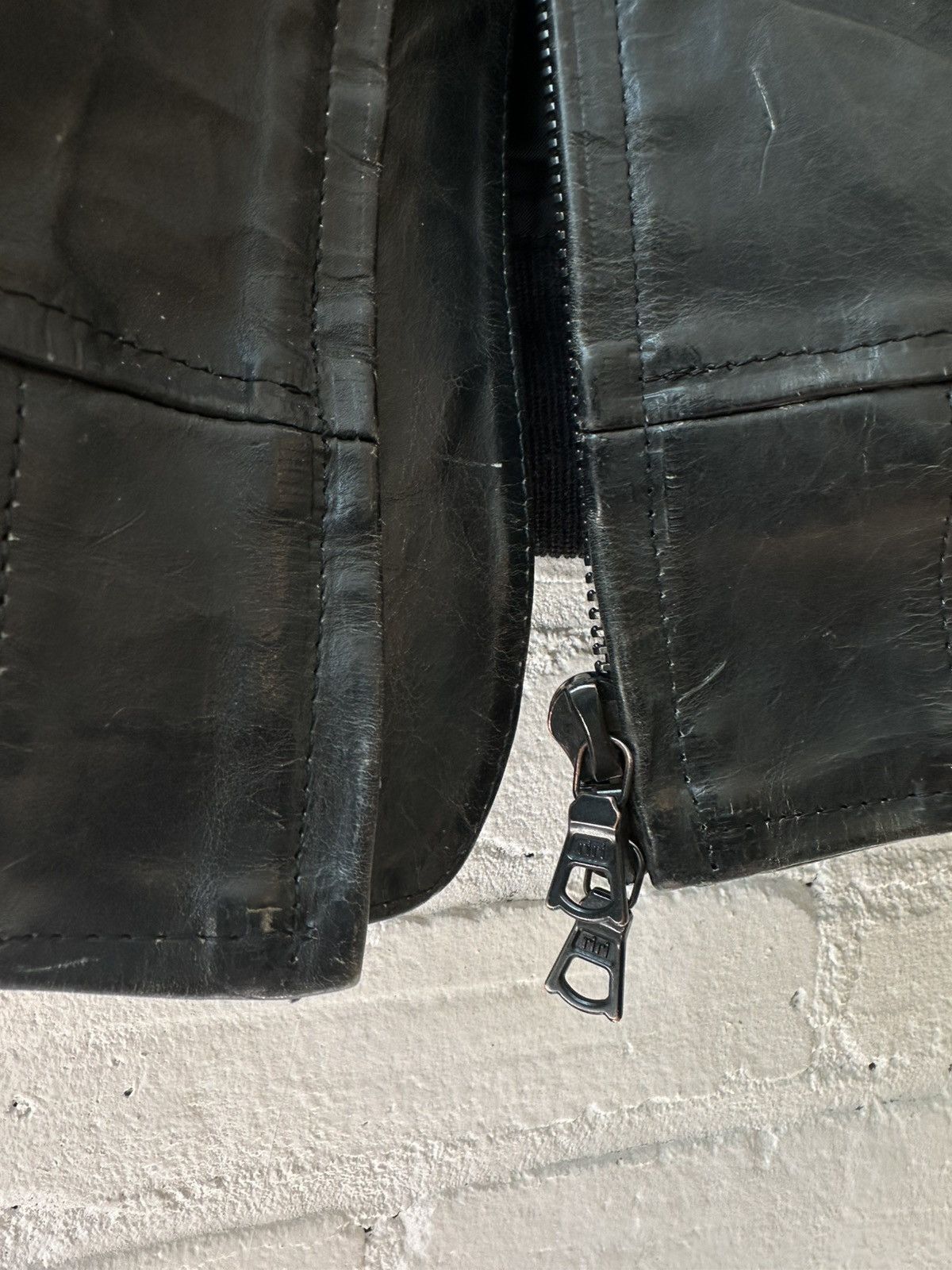 Yohji Yamamoto YOHJI UZI LEATHER STRIPPER JACKET SZ L Size US L / EU 52-54 / 3 - 5 Thumbnail