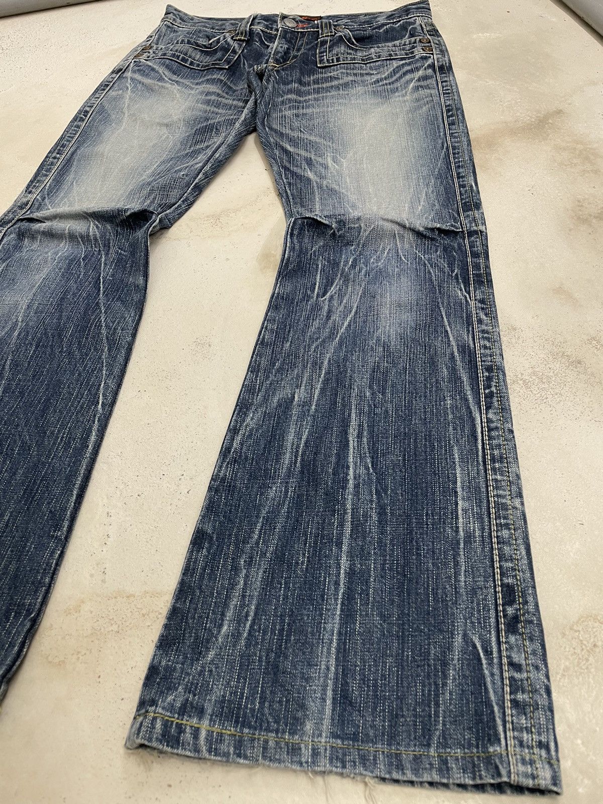 If Six Was Nine Et Boite Japan Blueway Nippon Crazy Y2k Flare Lightning Size US 30 / EU 46 - 7 Thumbnail