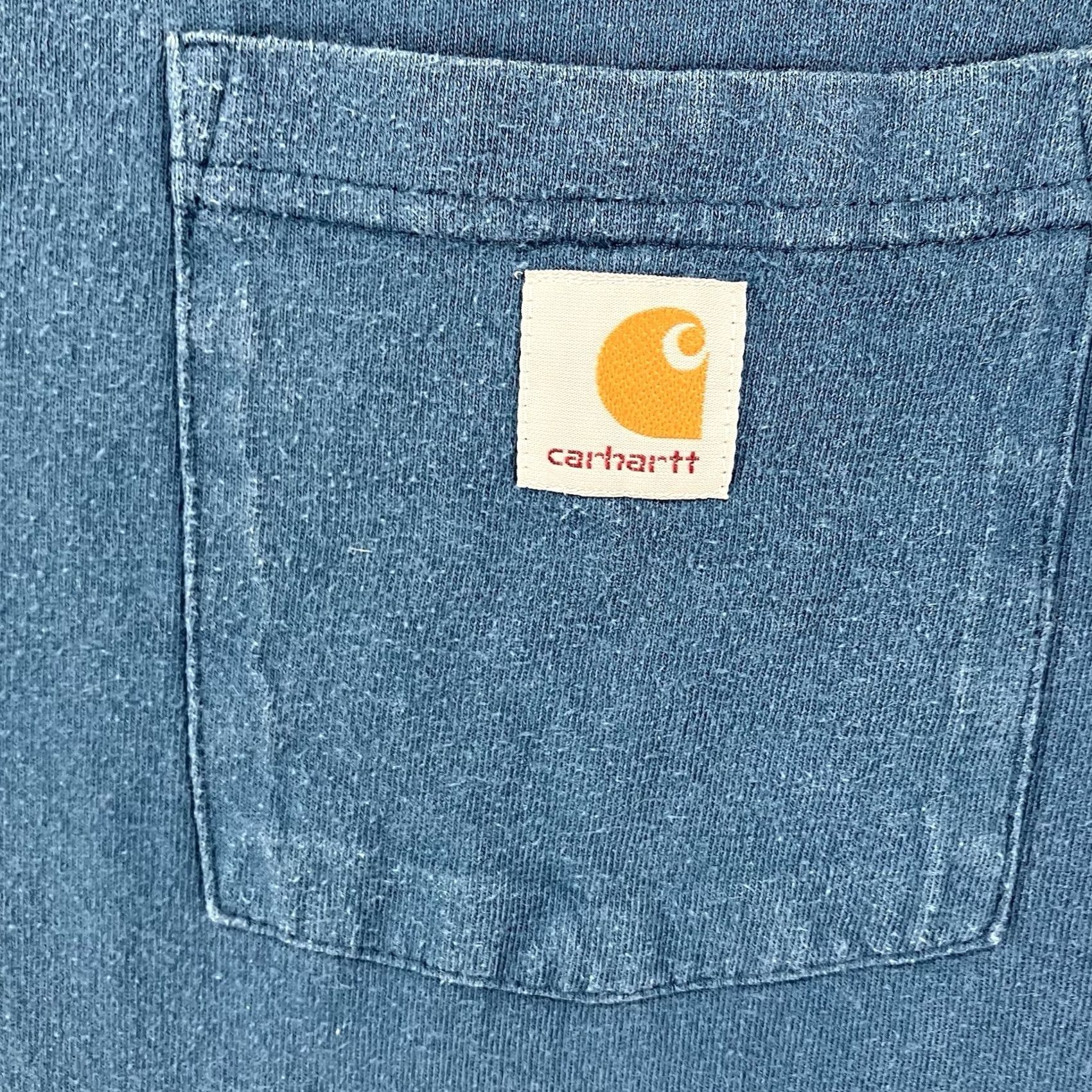 Carhartt VINTAGE Carhartt Mens T-Shirt Crew Neck Graphic Print Fisherman 2XL Dark Teal Casual Outdoor Classic Men’s Shirts Size US XXL / EU 58 / 5 - 5 Thumbnail