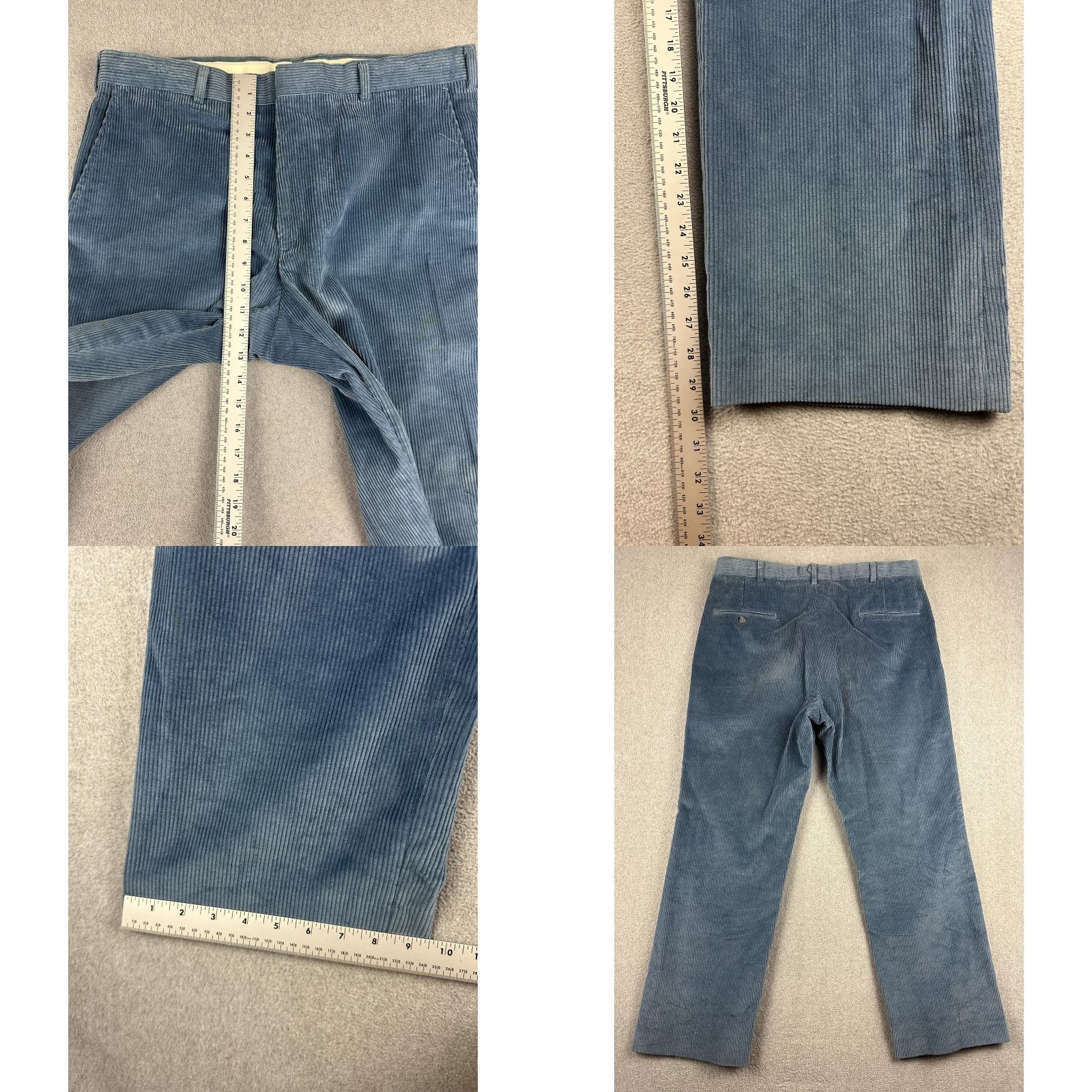 Vintage VINTAGE Corduroy Pants Mens 34x30 Blue Chino Straight Leg 34 Regular USA Casual Size US 34 / EU 50 - 8 Thumbnail