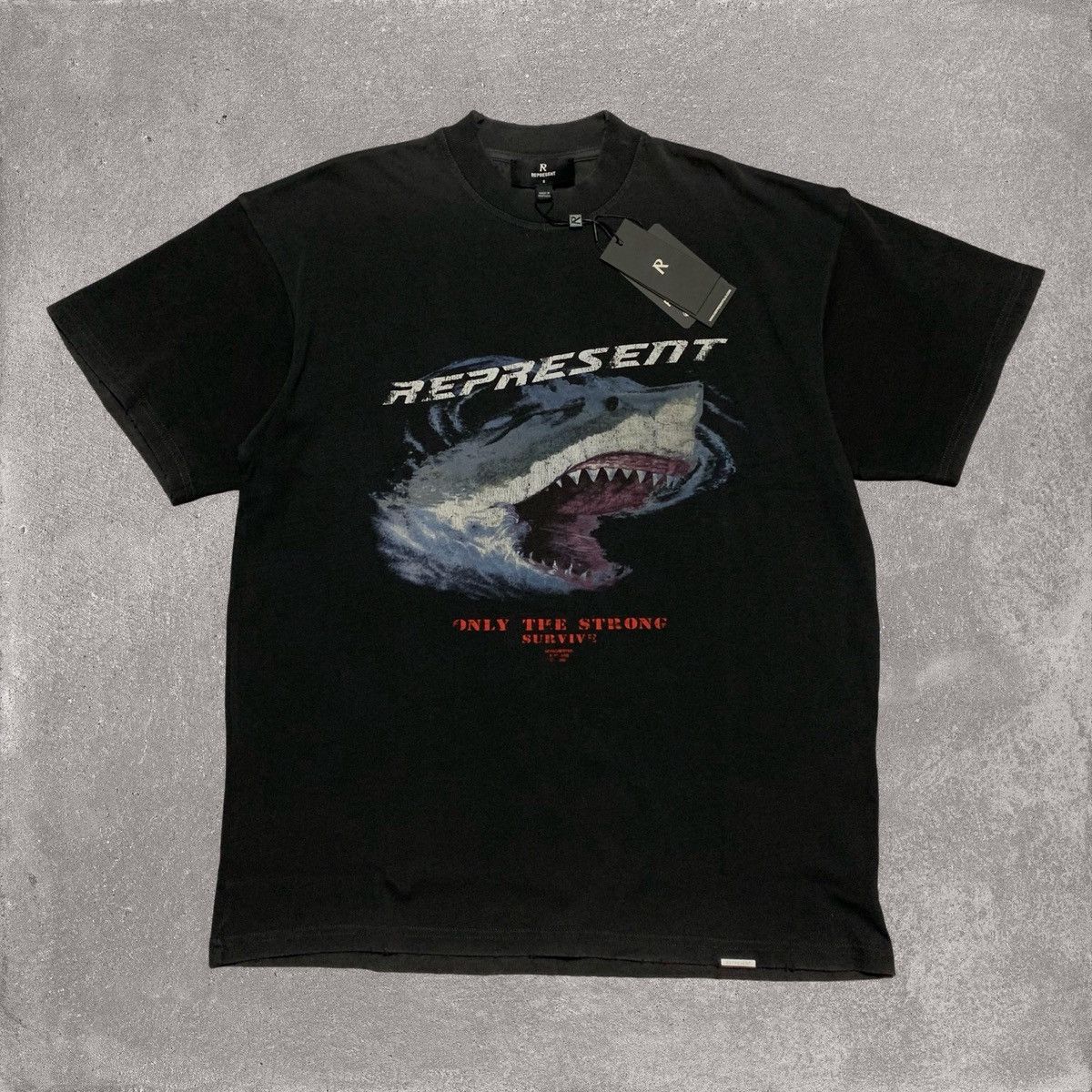 Represent Clo. Represent Small Only The Strong Survive Vintage Black Tee Size US S / EU 44-46 / 1 - 1 Thumbnail
