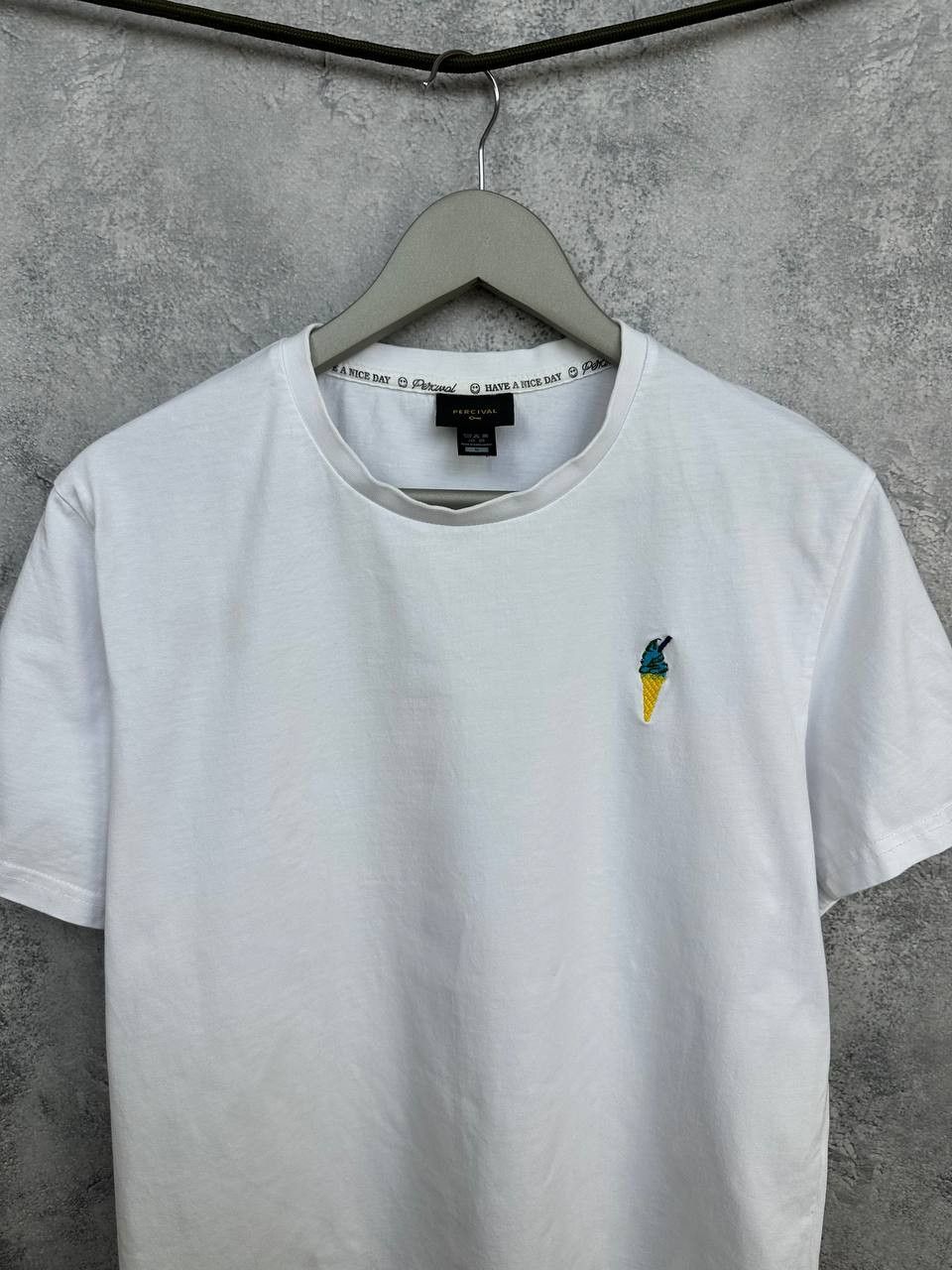 Percival Percival Pelle Pelle T-Shirt Icecream Crew Neck White Tee SS Size US M / EU 48-50 / 2 - 4 Thumbnail