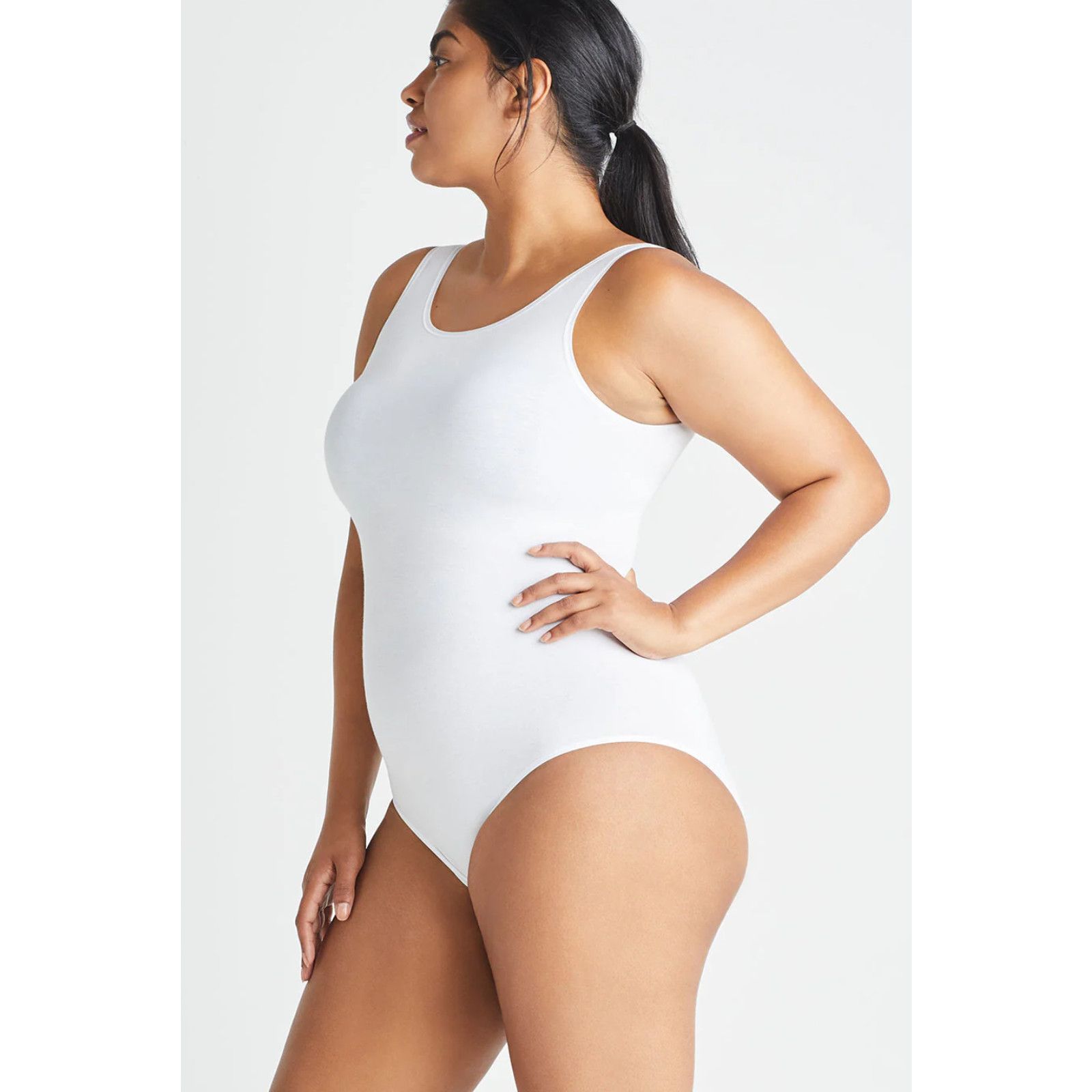Other Yummie Ruby Shaping Full Back Bodysuit Cotton 2X/3X YT5-200 Size XXL / US 16-18 / IT 52-54 - 2 Thumbnail
