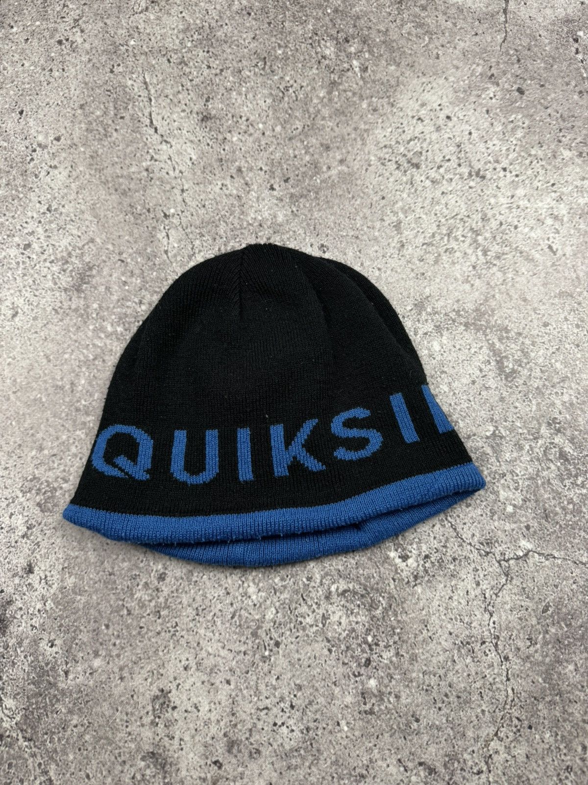 Quiksilver Vintage Beanie Hat Quicksilver Y2K Navy design Jnco Rap Size ONE SIZE - 1 Thumbnail