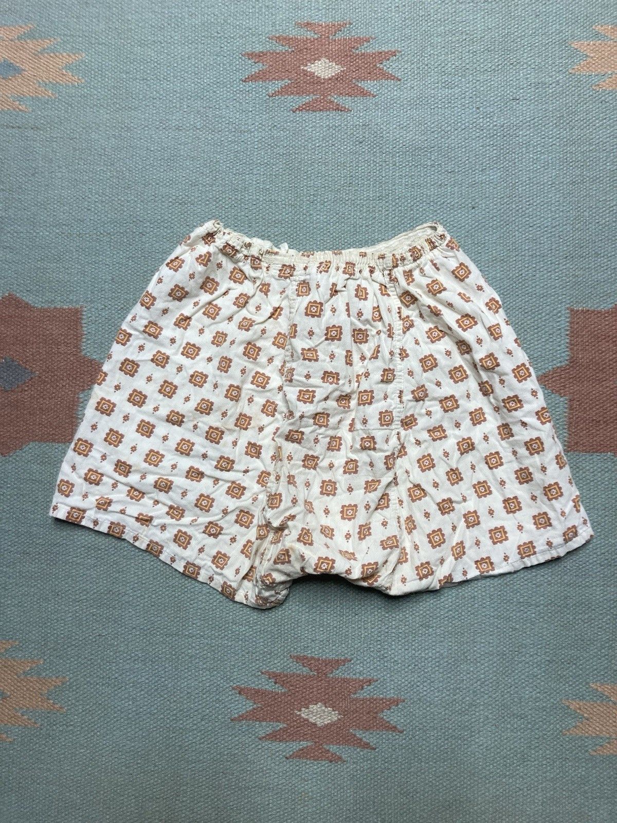 Vintage 50s men’s boxer shorts broadcloth cotton distressed Small Size 26" / US 2 / IT 38 - 7 Thumbnail