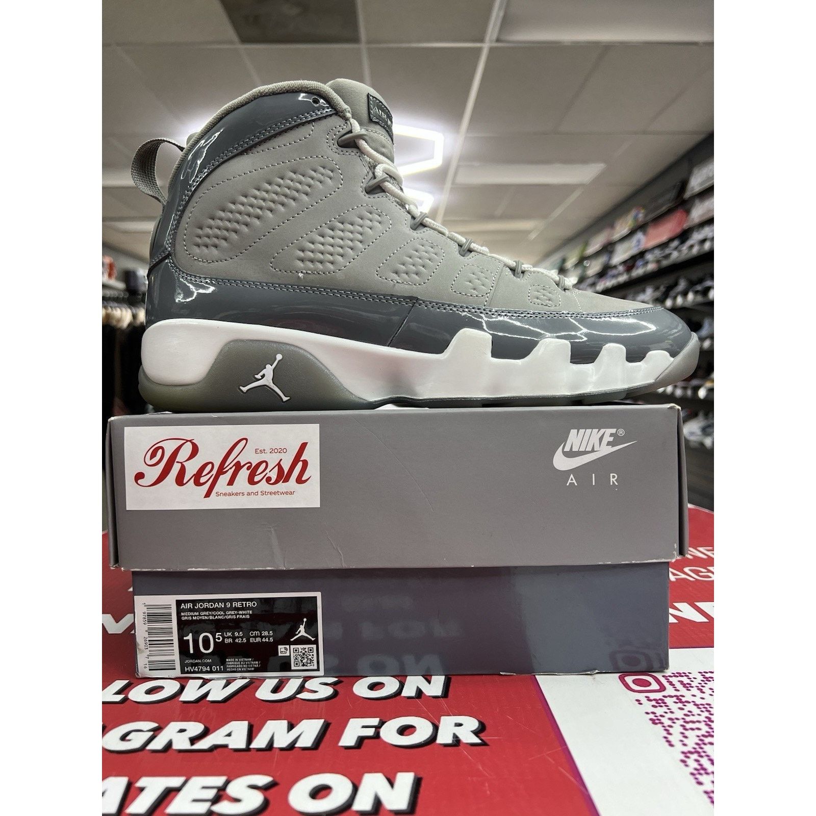 Jordan Brand Air Jordan 9 Retro Cool Grey Size 10.5M HV4794-011 Size US 10.5 / EU 43-44 - 1 Thumbnail