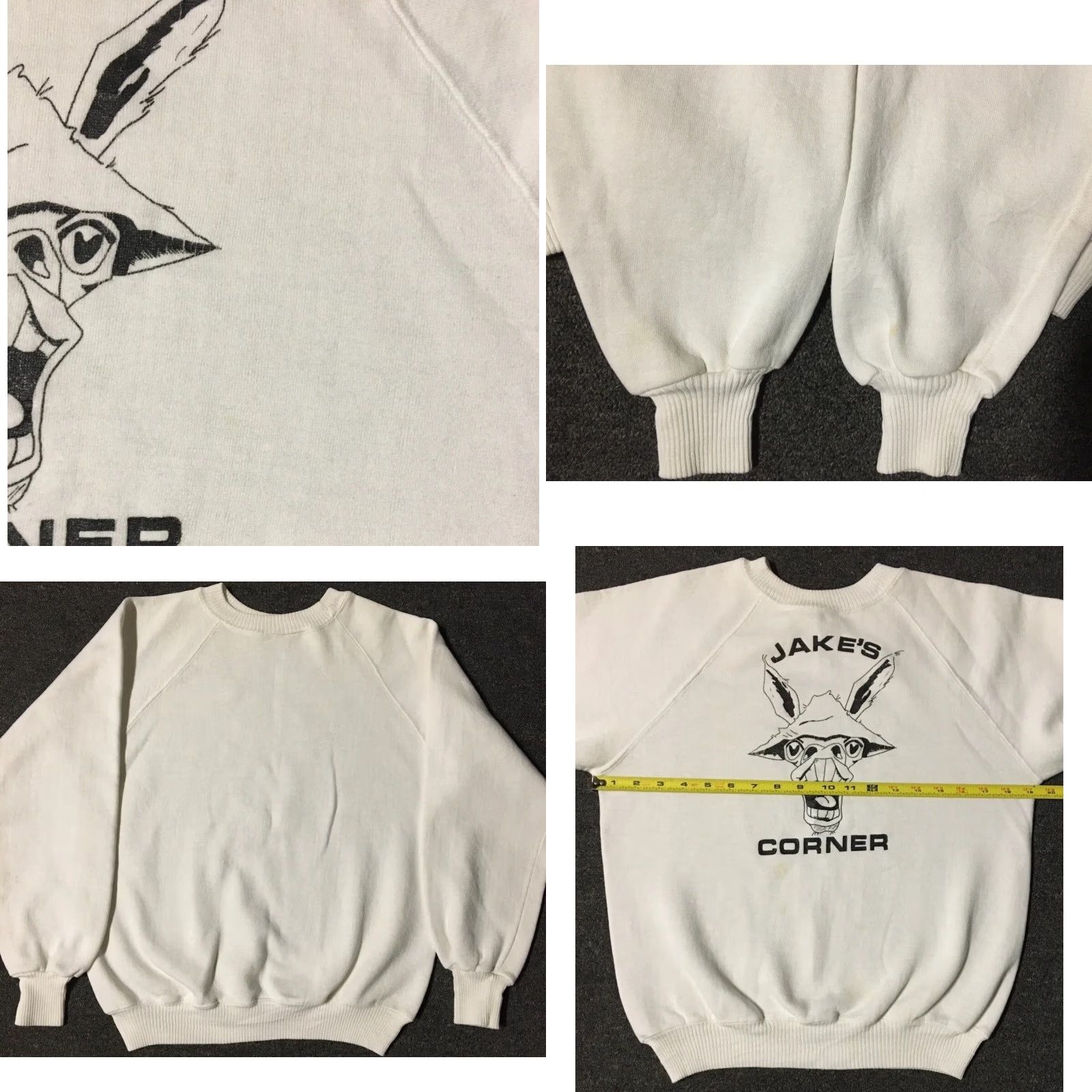 Vintage Vtg 80s Jakes Corner Bar Faded Sweatshirt XS Arizona Donkey Biker Grunge Beer 90 Hoodie Mens XS White 80s Grunge Bar California USA Vintage Shoes? Size US XS / EU 42 / 0 - 8 Thumbnail