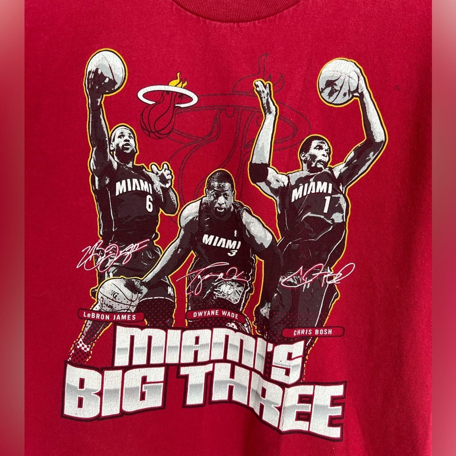 Adidas Adidas Miami Heat Big 3 Lebron James Wade Bosh Youth Small Size US XS / EU 42 / 0 - 2 Thumbnail