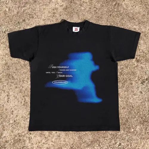 Japanese Brand Rumiko x Yumi Black washed retro shadow print t-shirt Size US L / EU 52-54 / 3 - 7 Thumbnail