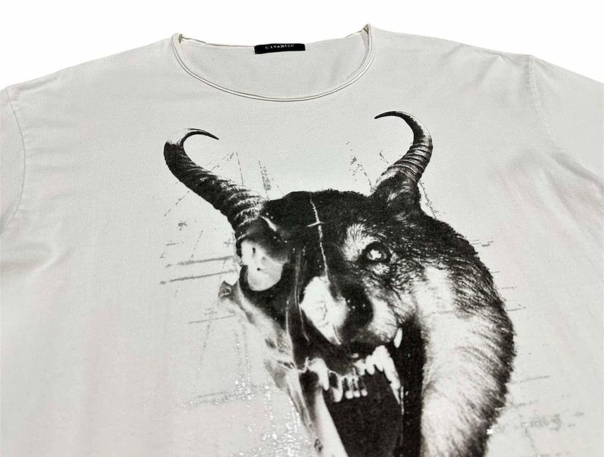 If Six Was Nine 🔥Rare Y2K Civarize Satanic Wolf Goat Shirt Trim Edge Vkei Size US L / EU 52-54 / 3 - 3 Thumbnail