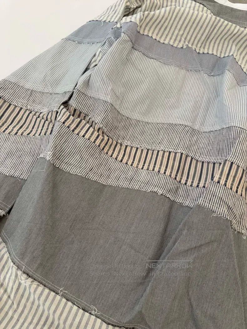 Greg Lauren Greg Lauren Handmade Patchwork Striped Shirt Size US M / EU 48-50 / 2 - 7 Thumbnail