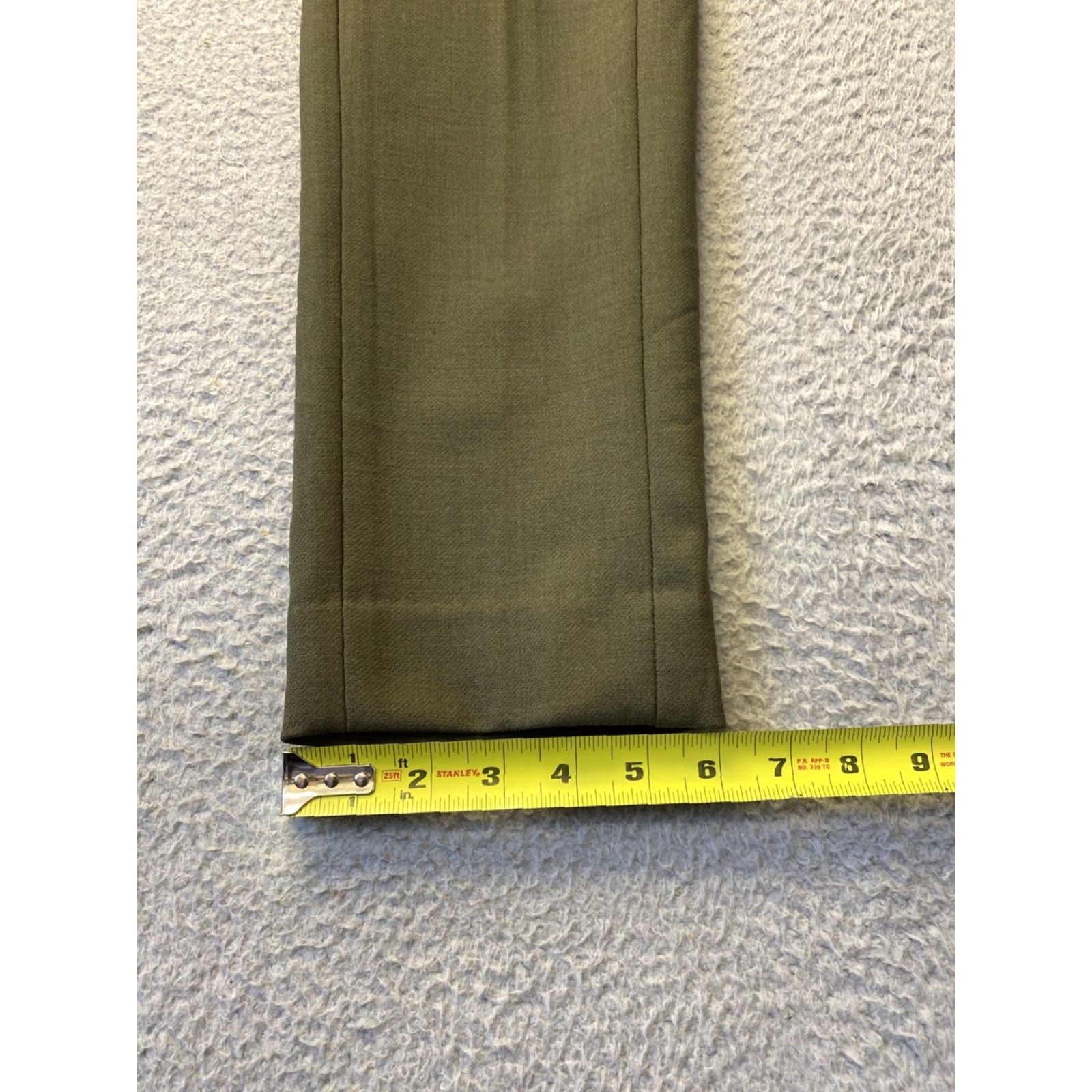 J.Crew JCrew Collection Petite Cigarette Pant Women Size 4 Slim Wool Viscose Polyester Elastane Heavy Green Size 27" / US 4 / IT 40 - 6 Thumbnail