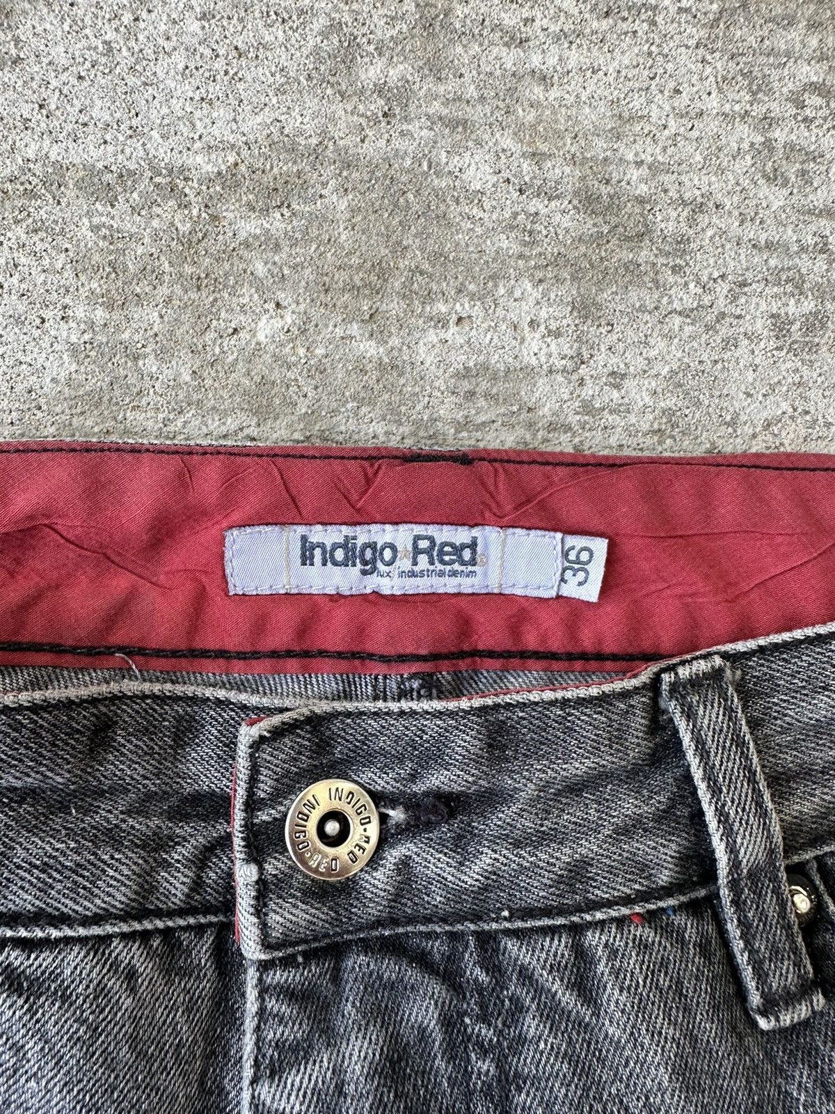 Indigo Vintage Baggy Faded Denim Jeans Size US 36 / EU 52 - 6 Thumbnail