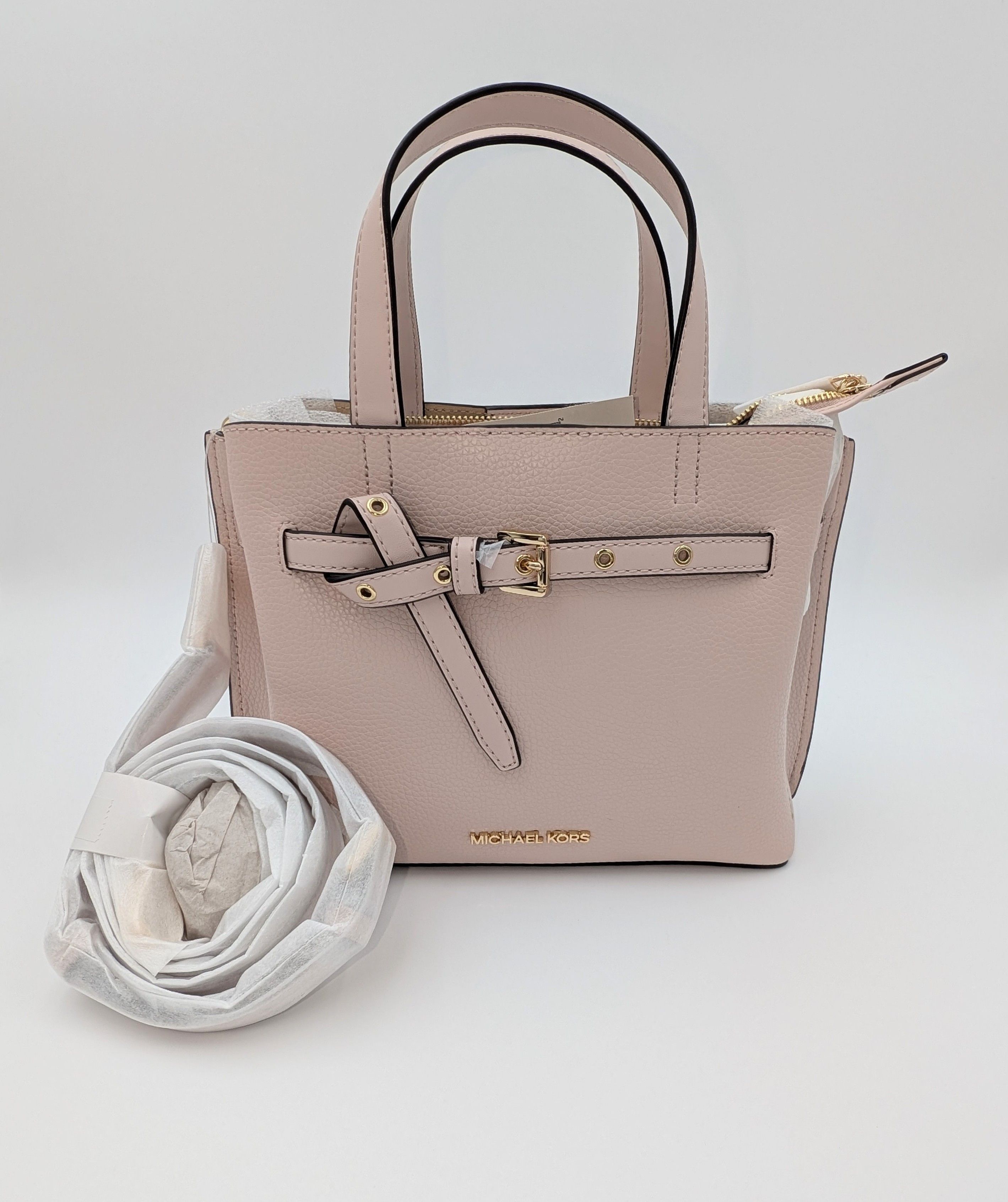 Michael Kors MK Emilia Pink Pebbled Leather Crossbody w/Shoulder Strap Size ONE SIZE - 5 Thumbnail