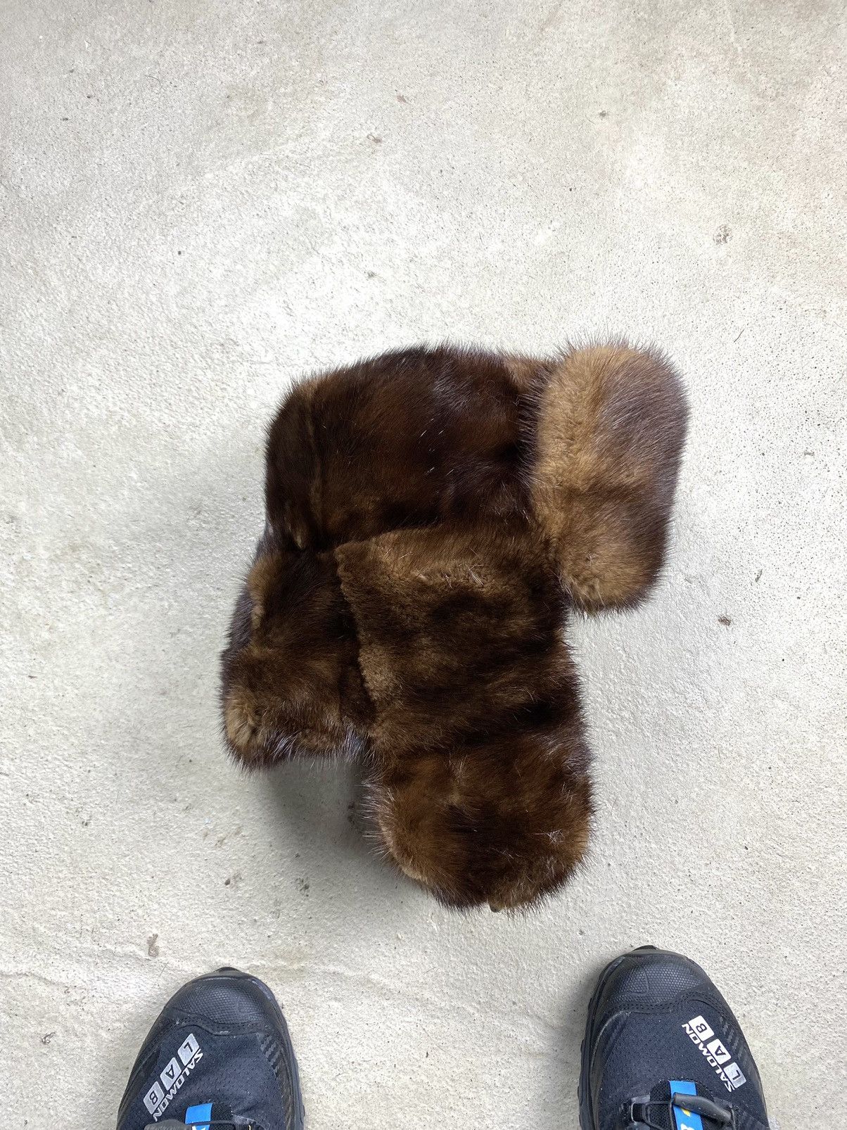 Vintage Vintage Soviet Era Black Fur Ushanka Trapper Hat Winter Cap Size ONE SIZE - 8 Thumbnail