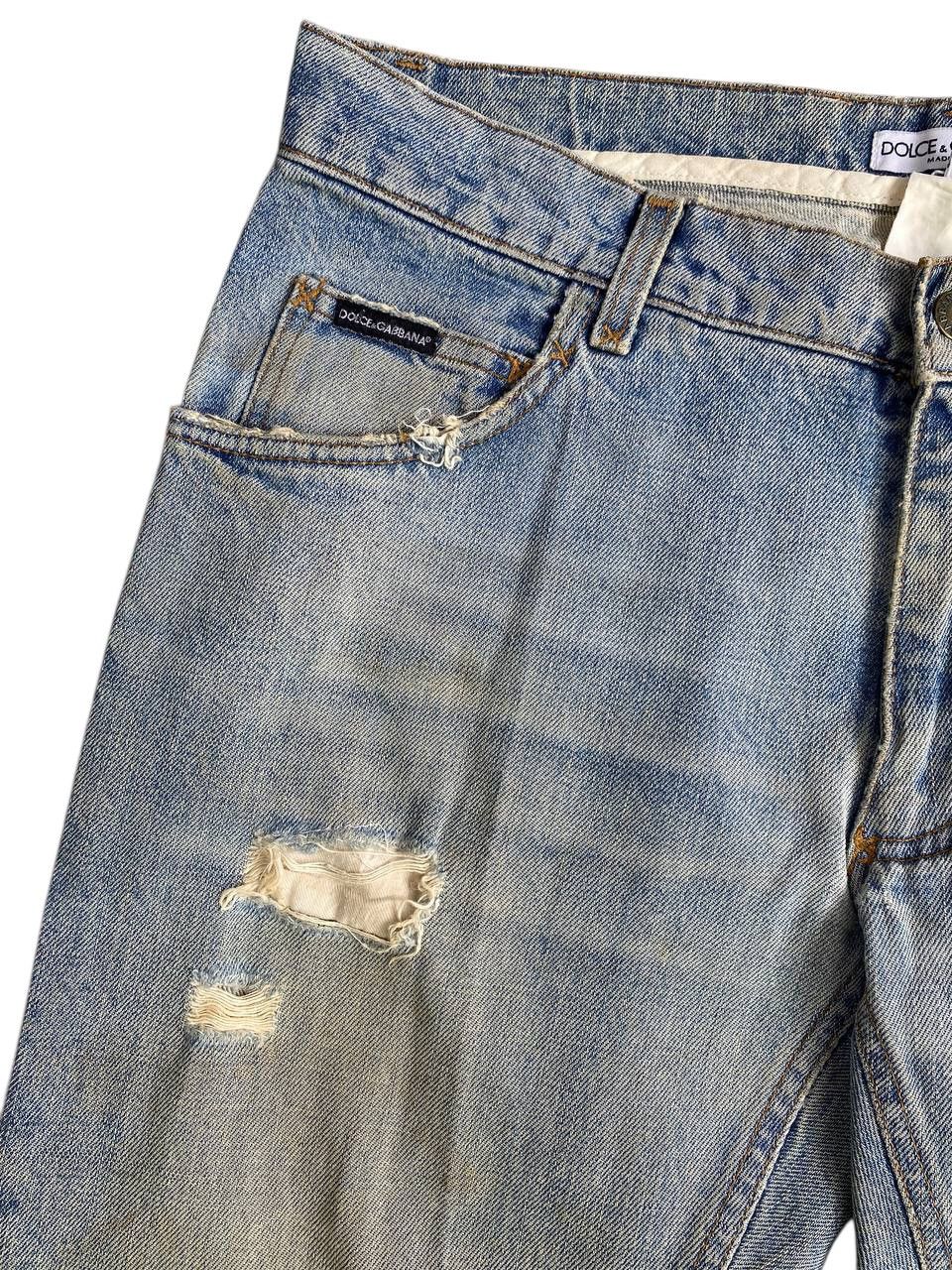 Dolce & Gabbana 2000’s Dolce Gabbana Thrashed Slim Fit Denim Size US 34 / EU 50 - 4 Thumbnail