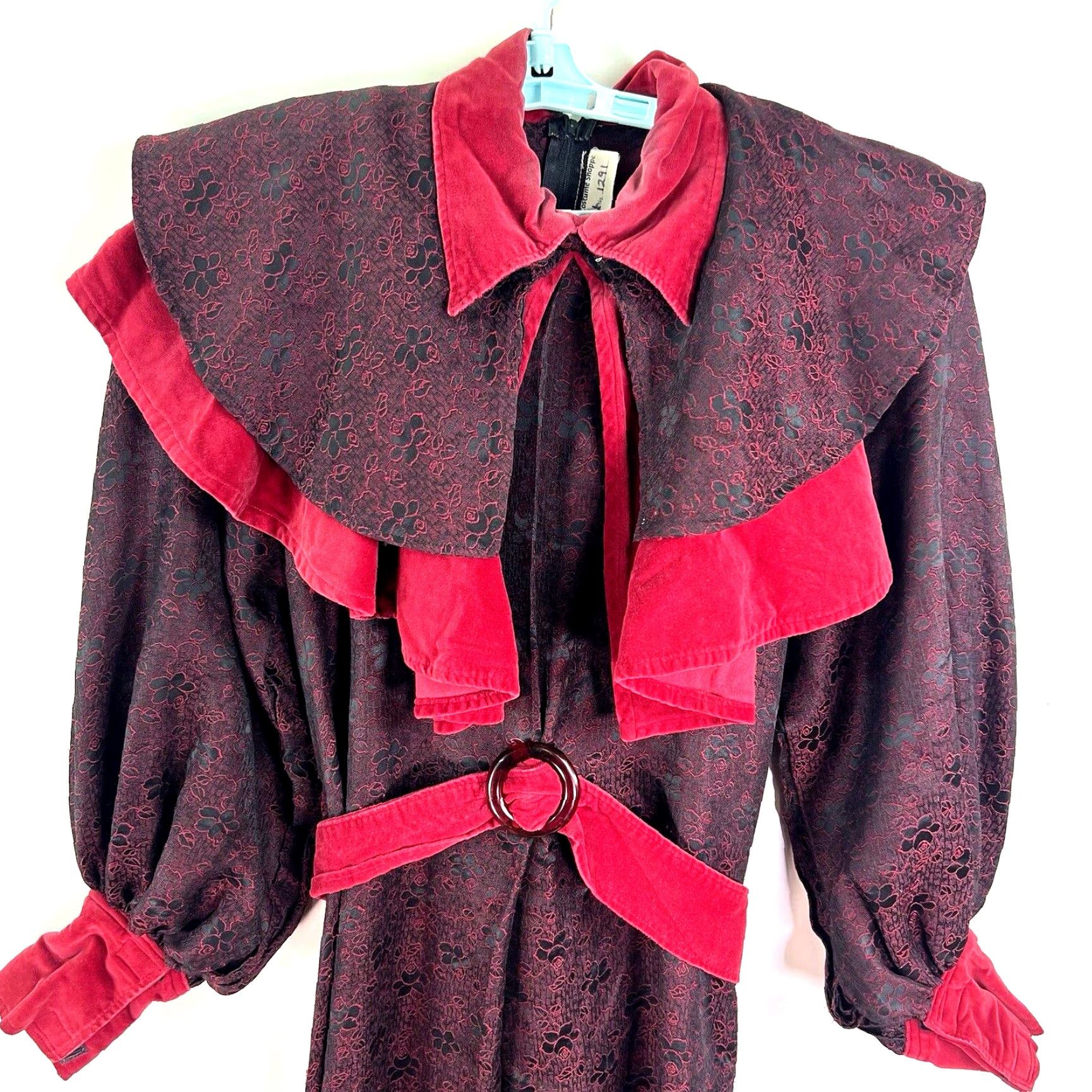 Vintage Vintage Mardi Gras Costume Dress Women S/M Burgundy Maxi Medieval Show Size S / US 4 / IT 40 - 2 Thumbnail