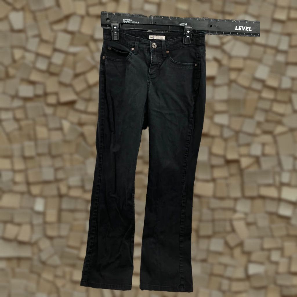 Lee Lee Jeans Straight Womens Size 4 Dark Wash Black Size 27" / US 4 / IT 40 - 1 Thumbnail